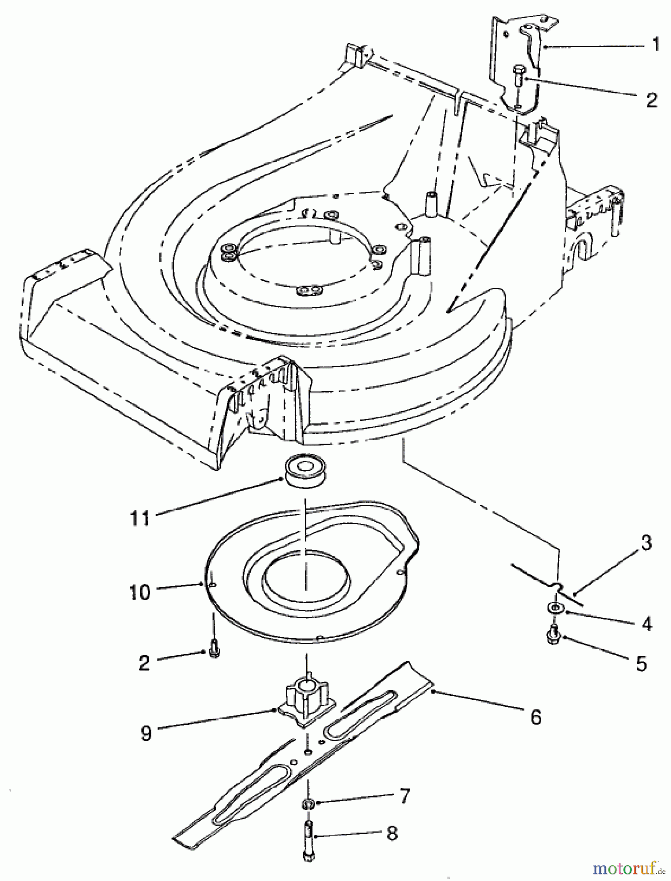  Toro Neu Mowers, Walk-Behind Seite 2 26620B - Toro Lawnmower, 1992 (2000001-2999999) BLADE ASSEMBLY