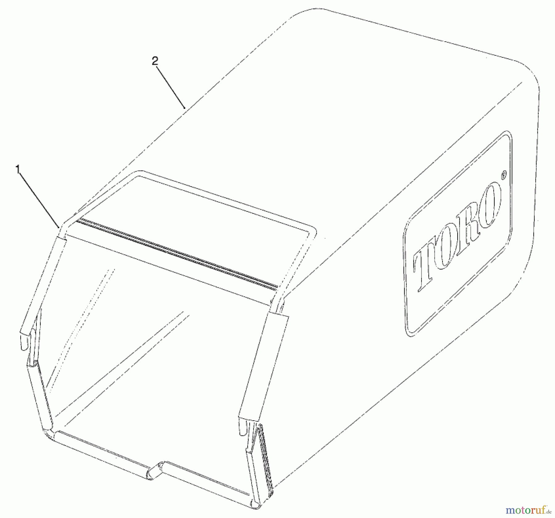  Toro Neu Mowers, Walk-Behind Seite 2 26620B - Toro Lawnmower, 1992 (2000001-2999999) GRASS BAG ASSEMBLY