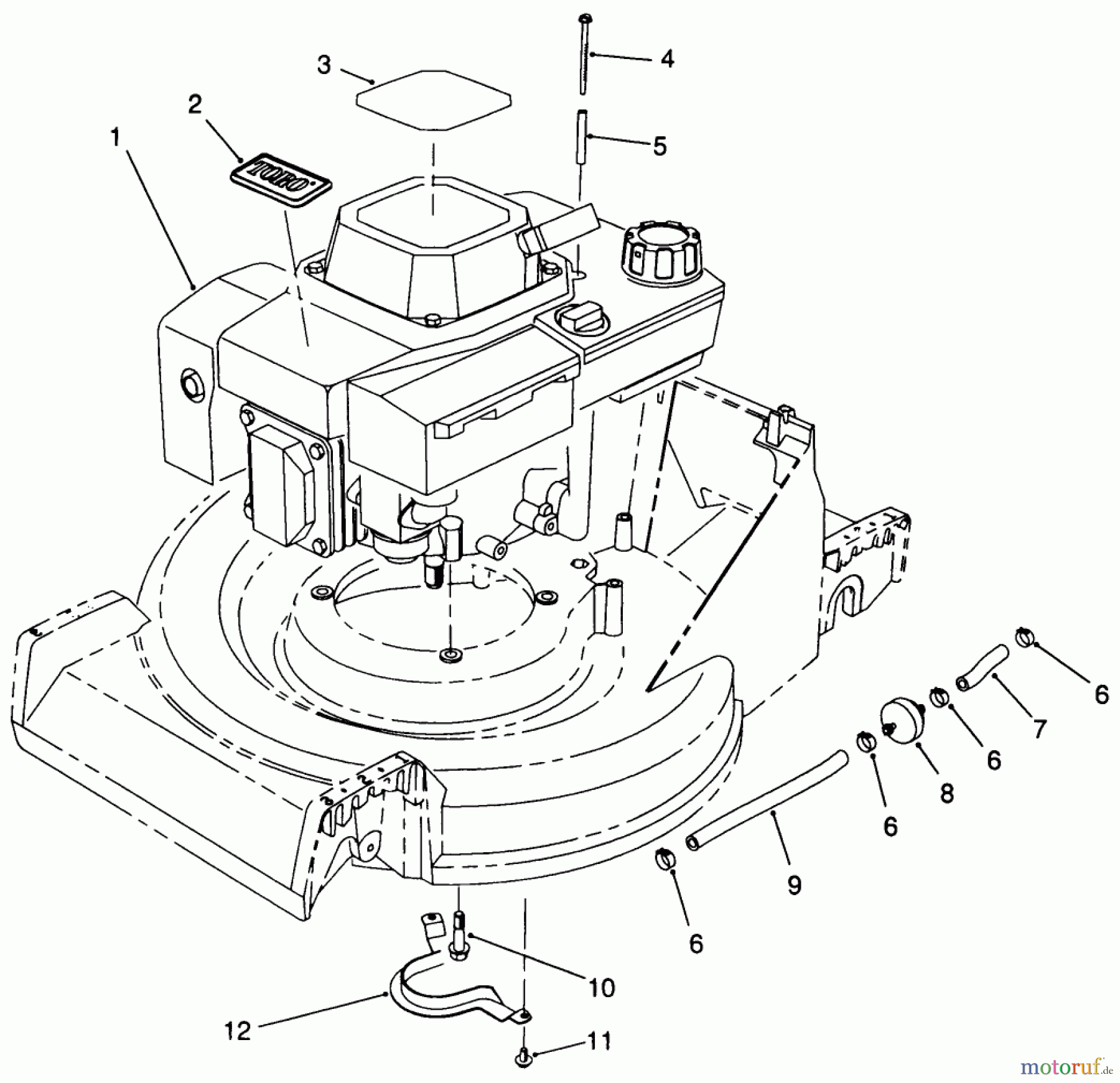  Toro Neu Mowers, Walk-Behind Seite 2 26621 - Toro Lawnmower, 1990 (0000001-0999999) ENGINE ASSEMBLY