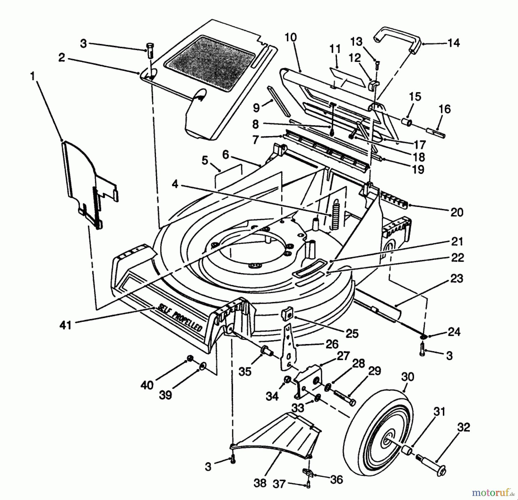  Toro Neu Mowers, Walk-Behind Seite 2 26622 - Toro Lawnmower, 1989 (9000001-9999999) HOUSING ASSEMBLY (UNIT SERIAL NO. 9002426 THRU 9010533)