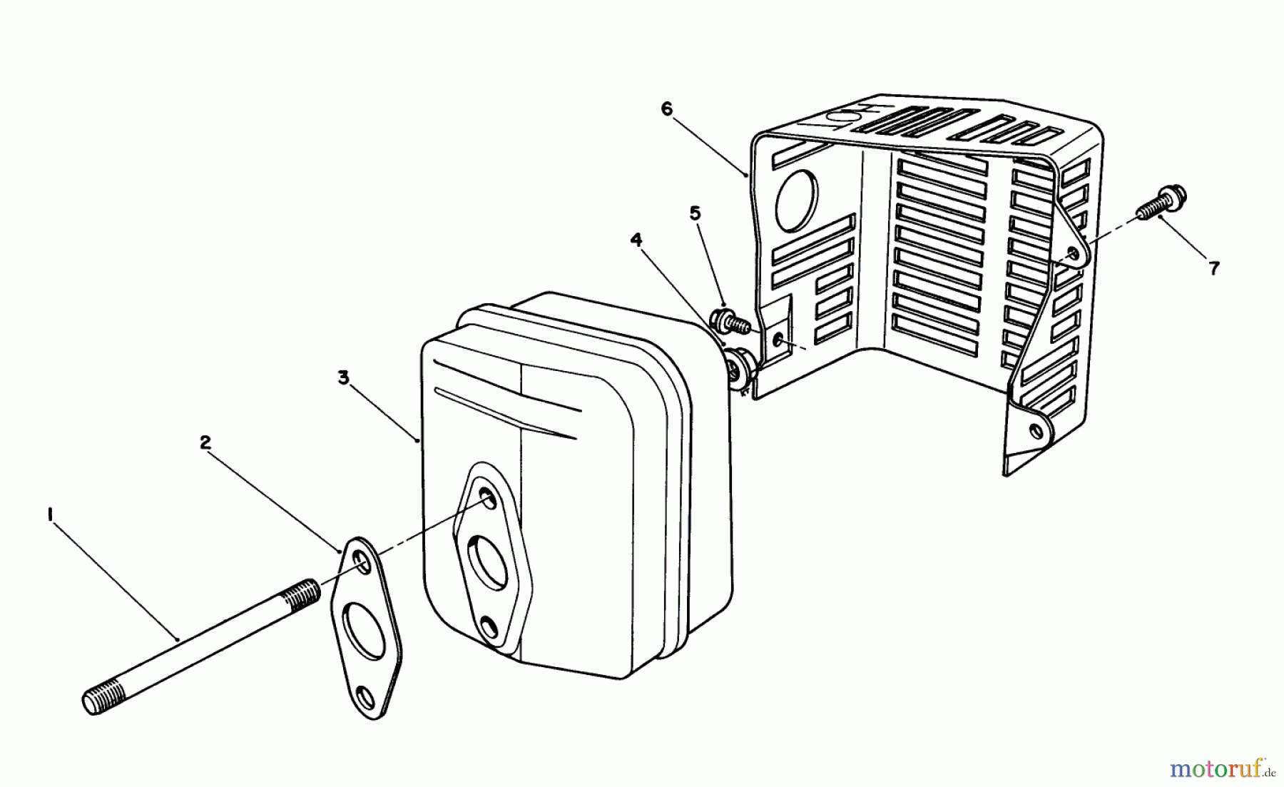  Toro Neu Mowers, Walk-Behind Seite 2 26622 - Toro Lawnmower, 1989 (9000001-9999999) MUFFLER ASSEMBLY (ENGINE MODEL NO. VMJ8)