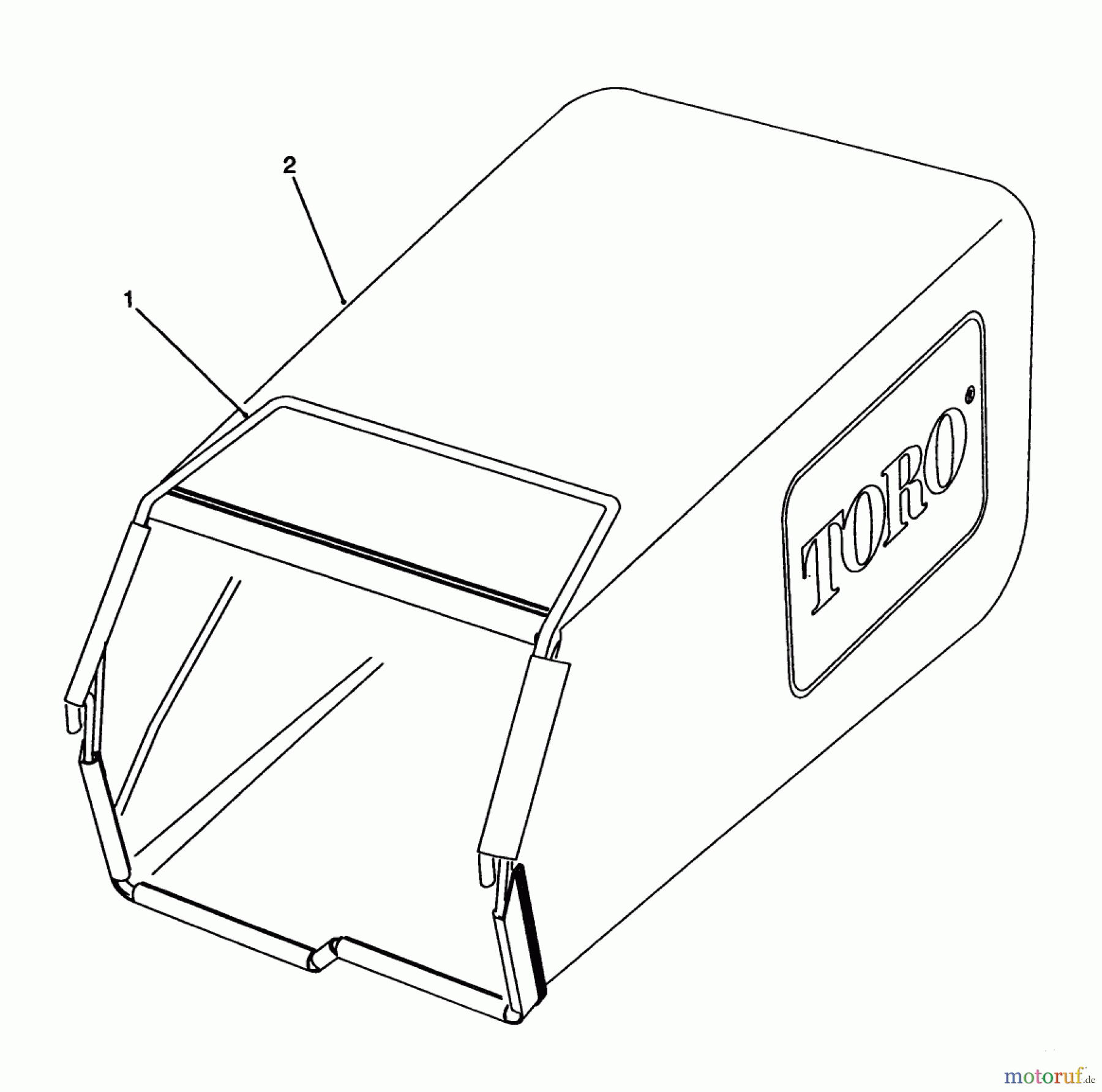  Toro Neu Mowers, Walk-Behind Seite 2 26622 - Toro Lawnmower, 1990 (0000001-0003100) GRASS BAG ASSEMBLY