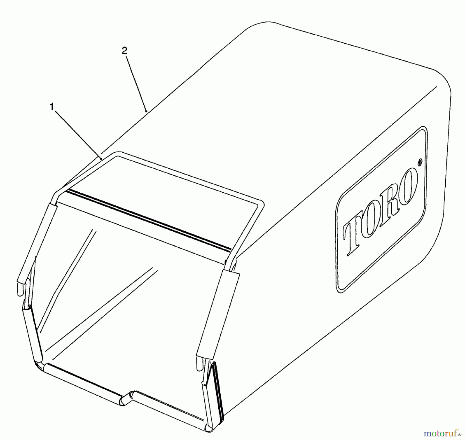  Toro Neu Mowers, Walk-Behind Seite 2 26622 - Toro Lawnmower, 1991 (1000001-1999999) GRASS BAG ASSEMBLY