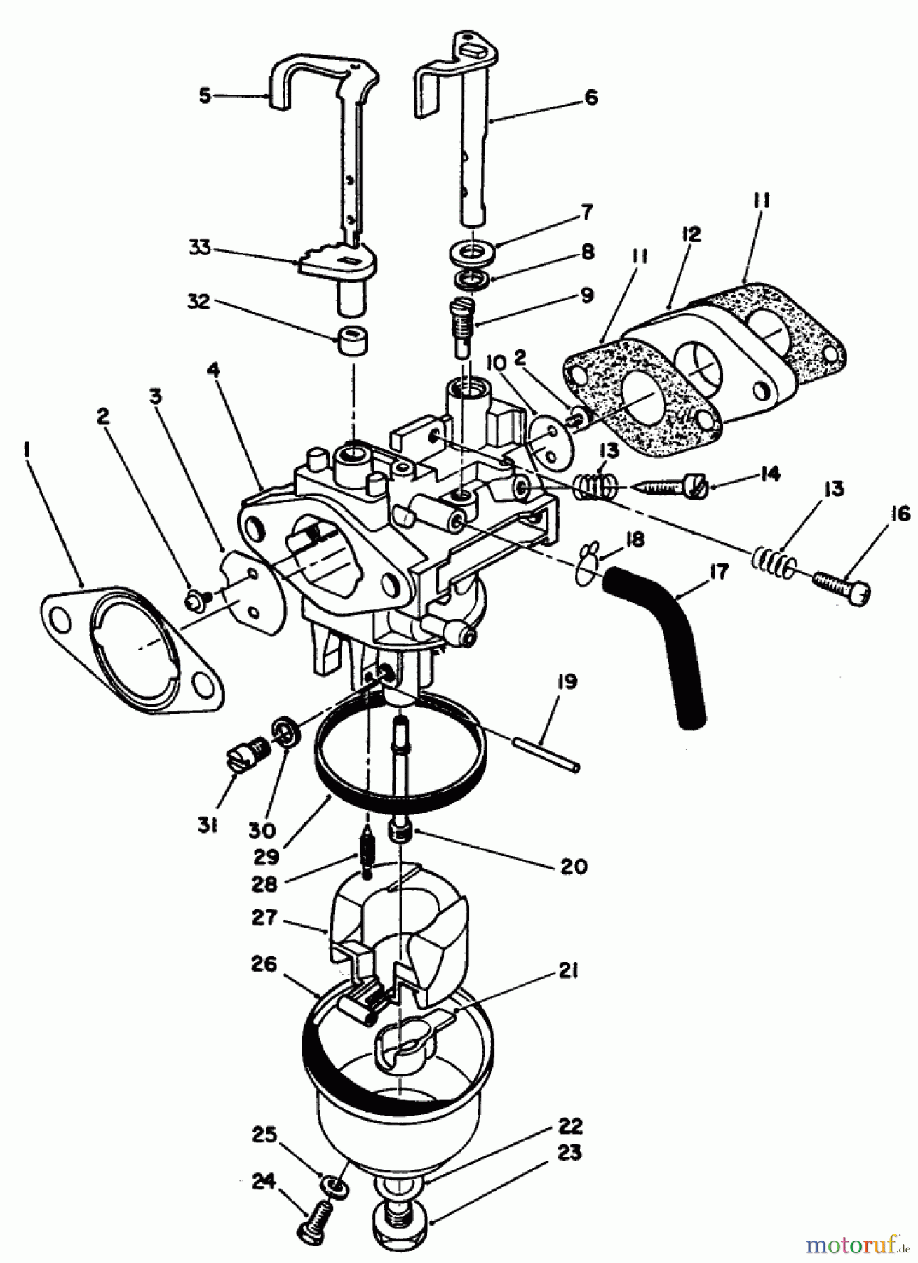  Toro Neu Mowers, Walk-Behind Seite 2 26622C - Toro Lawnmower, 1989 (9000001-9999999) CARBURETOR ASSEMBLY (ENGINE NO. VMJ8)