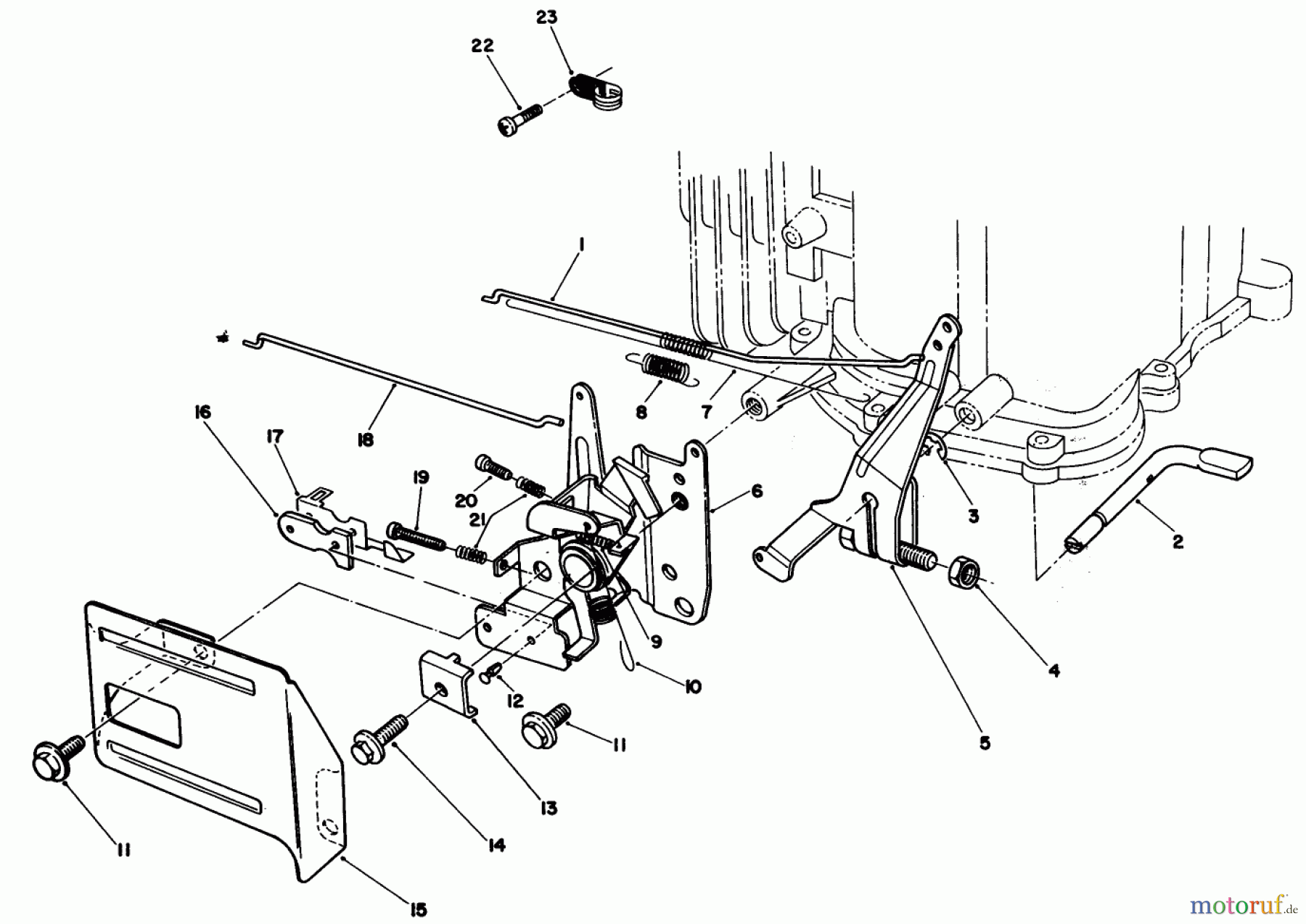  Toro Neu Mowers, Walk-Behind Seite 2 26622CS - Toro Lawnmower, 1989 (9000001-9999999) GOVERNOR ASSEMBLY (ENGINE NO. VMJ8)