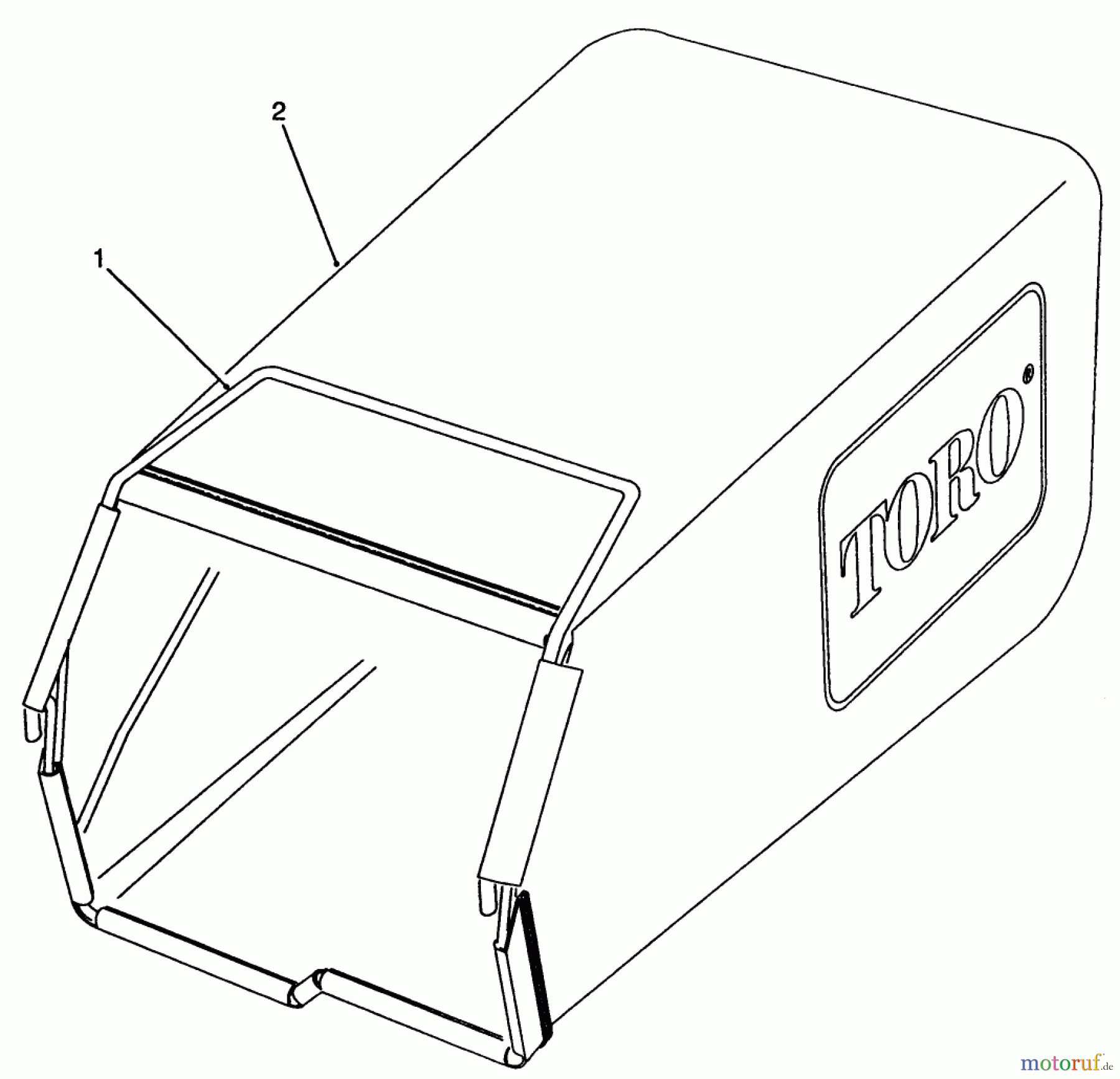  Toro Neu Mowers, Walk-Behind Seite 2 26622CS - Toro Lawnmower, 1989 (9000001-9999999) GRASS BAG ASSEMBLY