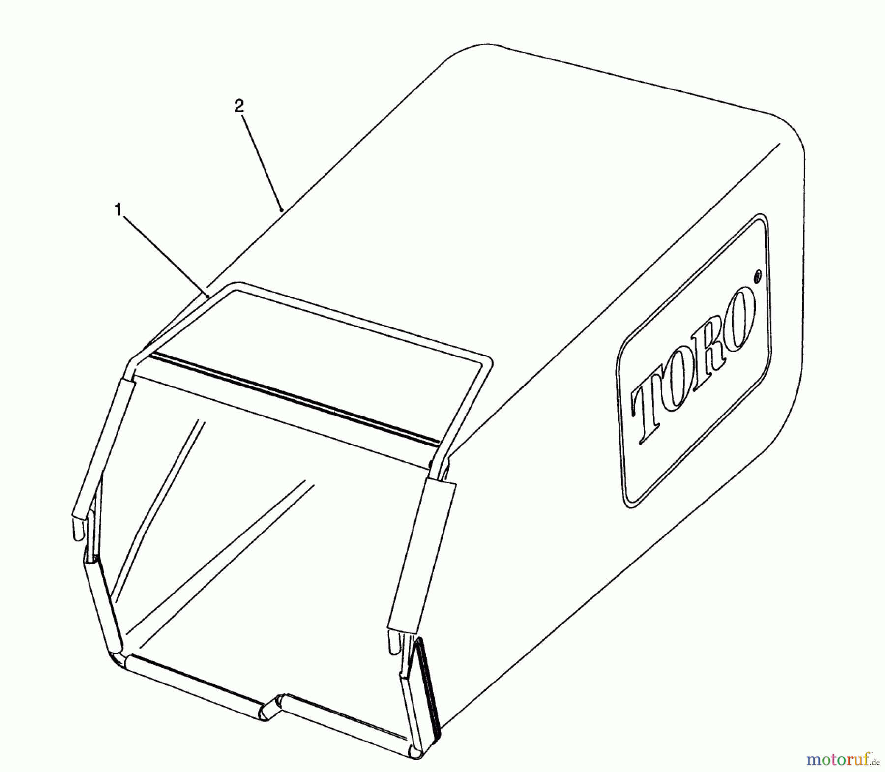  Toro Neu Mowers, Walk-Behind Seite 2 26624C - Toro Lawnmower, 1989 (9000001-9999999) GRASS BAG ASSEMBLY