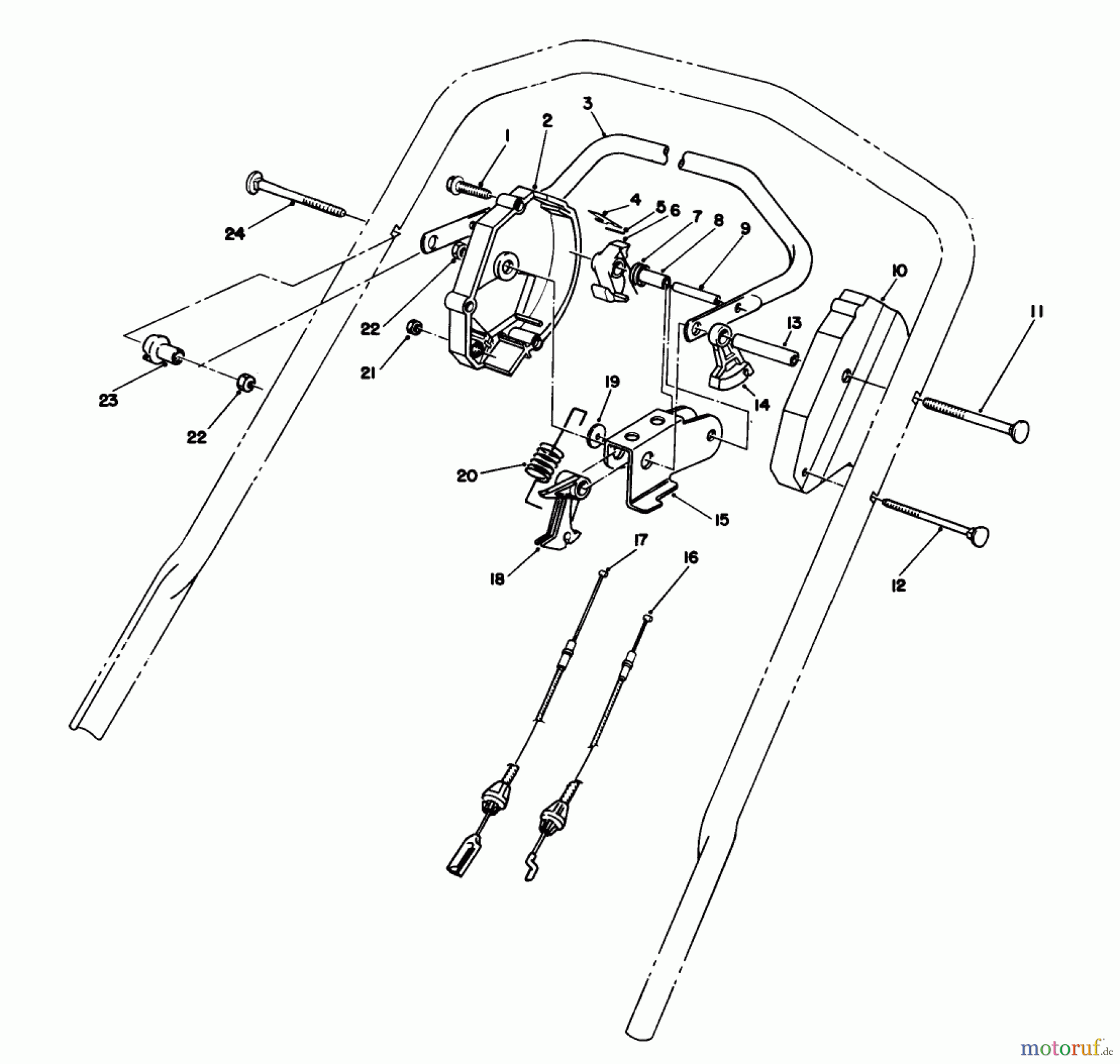  Toro Neu Mowers, Walk-Behind Seite 2 26624C - Toro Lawnmower, 1989 (9000001-9999999) TRACTION CONTROL ASSEMBLY