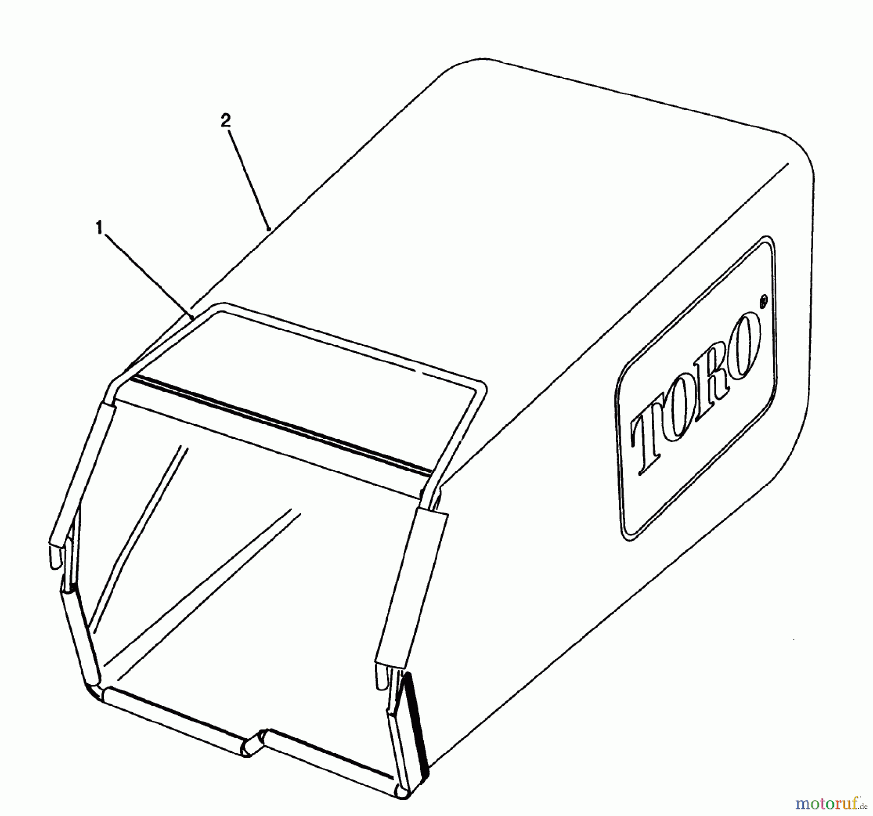  Toro Neu Mowers, Walk-Behind Seite 2 26624 - Toro Lawnmower, 1990 (0000001-0001101) GRASS BAG ASSEMBLY