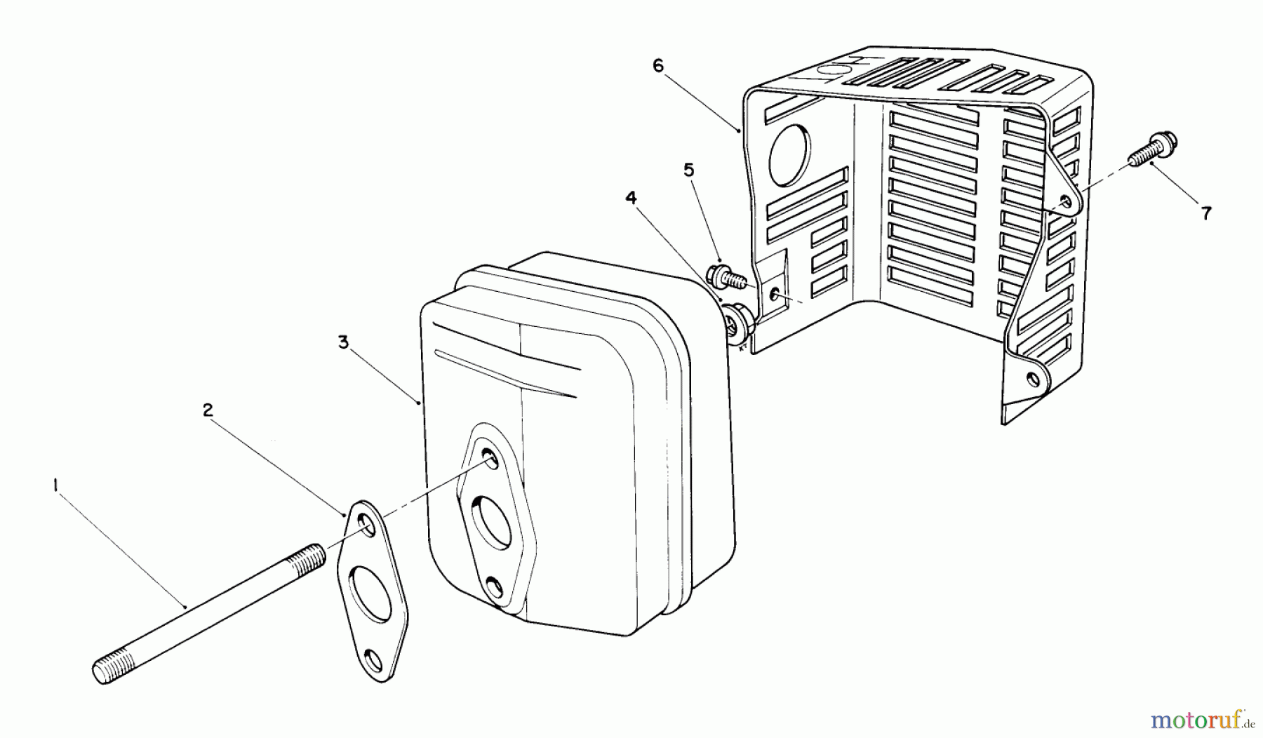  Toro Neu Mowers, Walk-Behind Seite 2 26625BG - Toro Lawnmower, 1991 (1000001-1999999) MUFFLER ASSEMBLY (ENGINE NO. VML0-5)