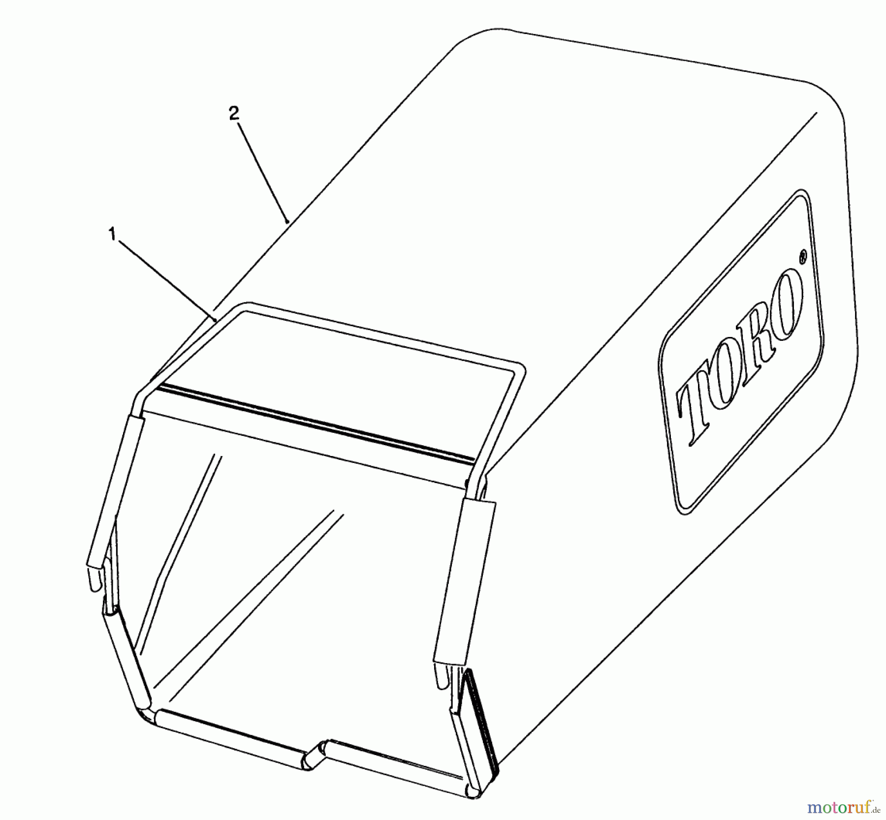  Toro Neu Mowers, Walk-Behind Seite 2 26625B - Toro Lawnmower, 1992 (2000001-2999999) GRASS BAG ASSEMBLY