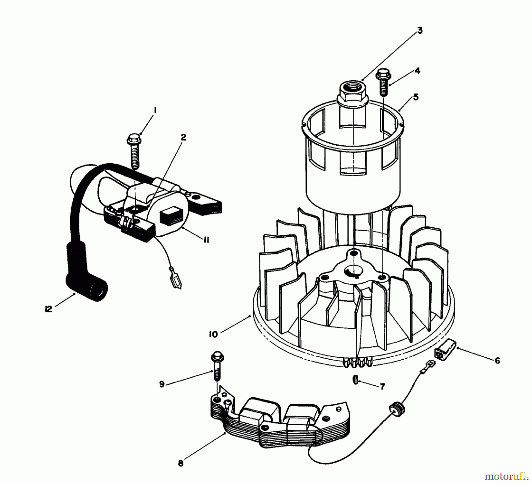  Toro Neu Mowers, Walk-Behind Seite 2 26625B - Toro Lawnmower, 1993 (3900001-3999999) MAGNETO & FLYWHEEL ASSEMBLY (ENGINE NO. VMM1-3)