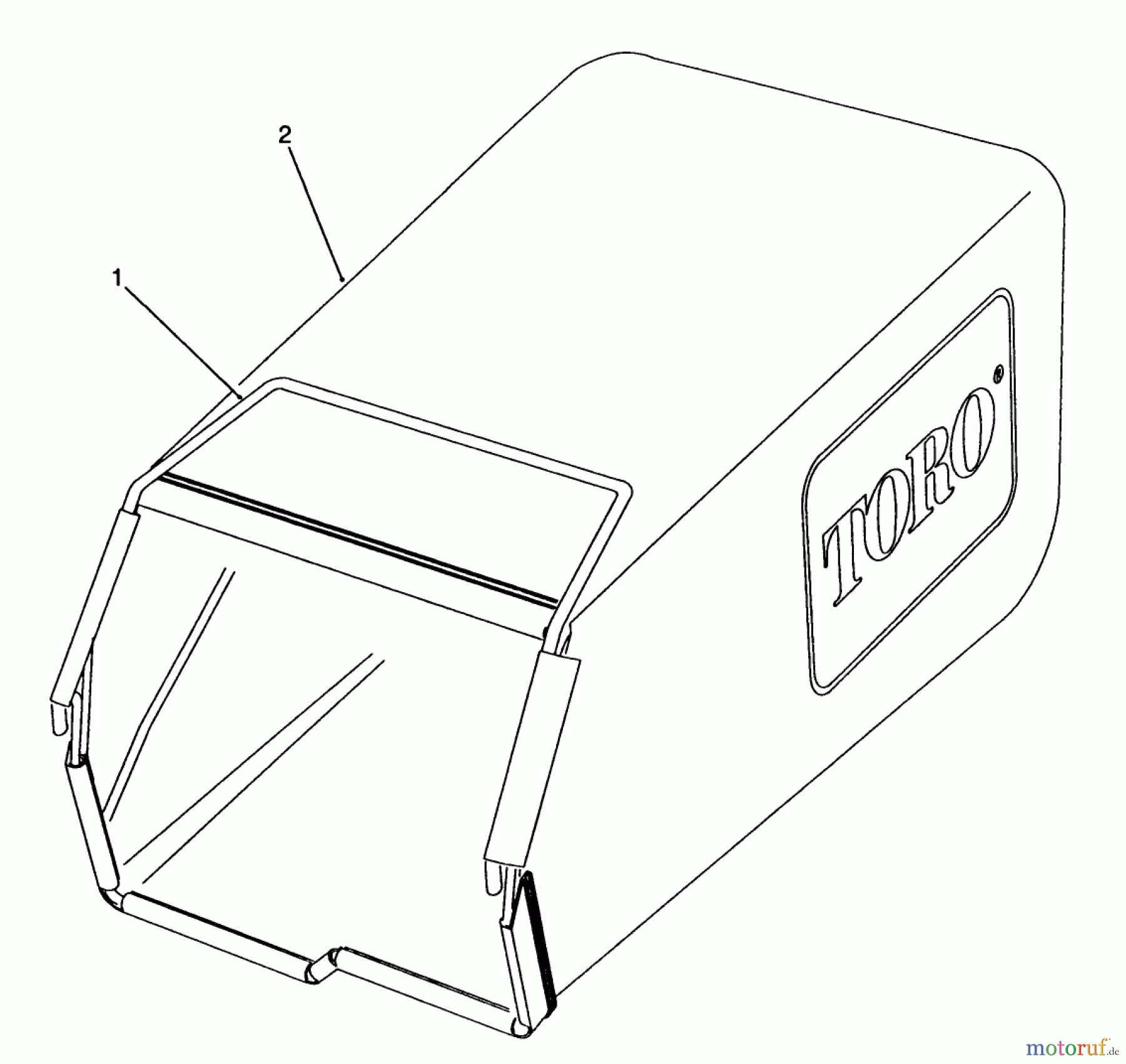  Toro Neu Mowers, Walk-Behind Seite 2 26625CS - Toro Lawnmower, 1989 (9000001-9999999) GRASS BAG ASSEMBLY