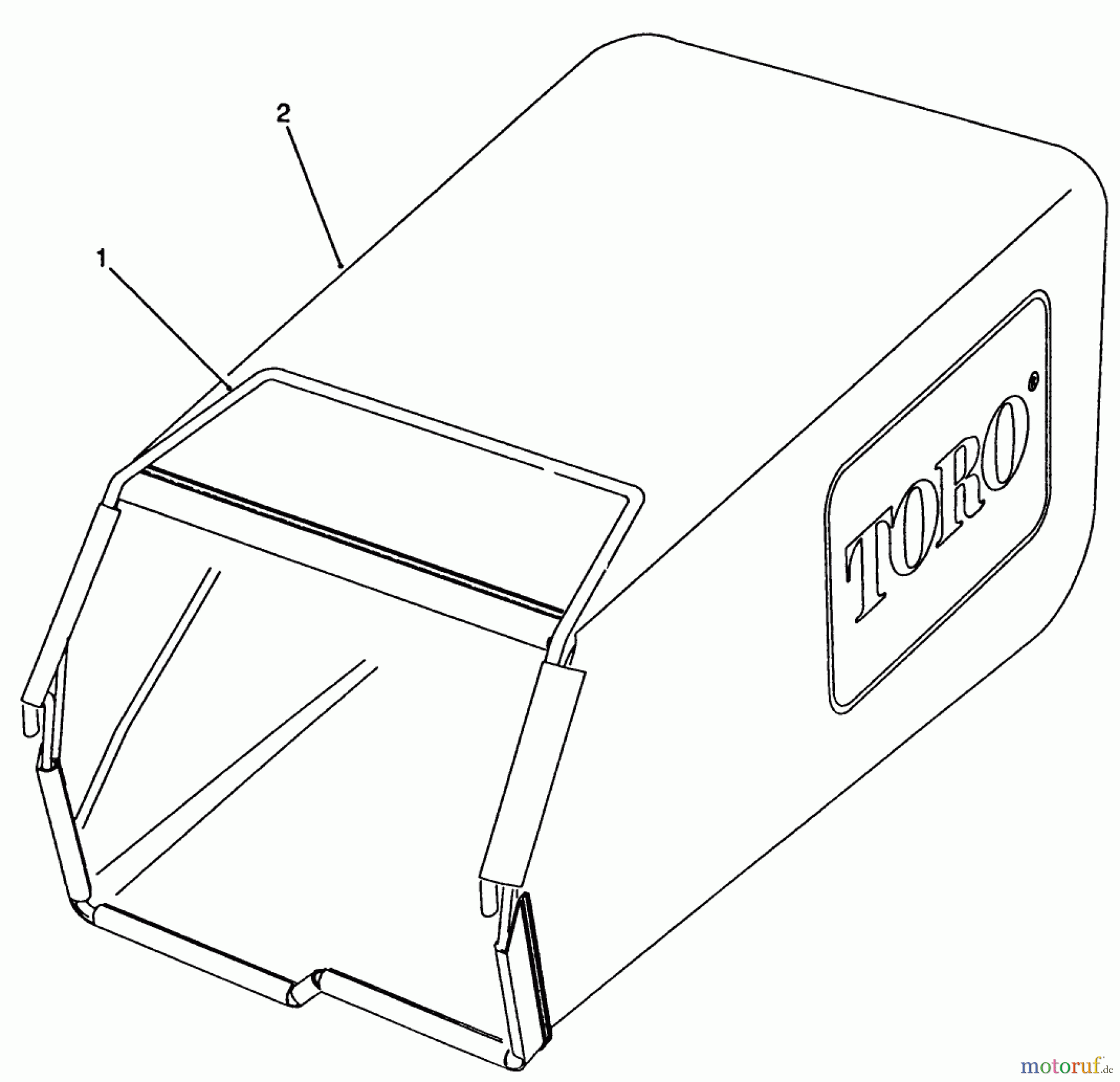  Toro Neu Mowers, Walk-Behind Seite 2 26626 - Toro Lawnmower, 1991 (1000001-1999999) GRASS BAG ASSEMBLY