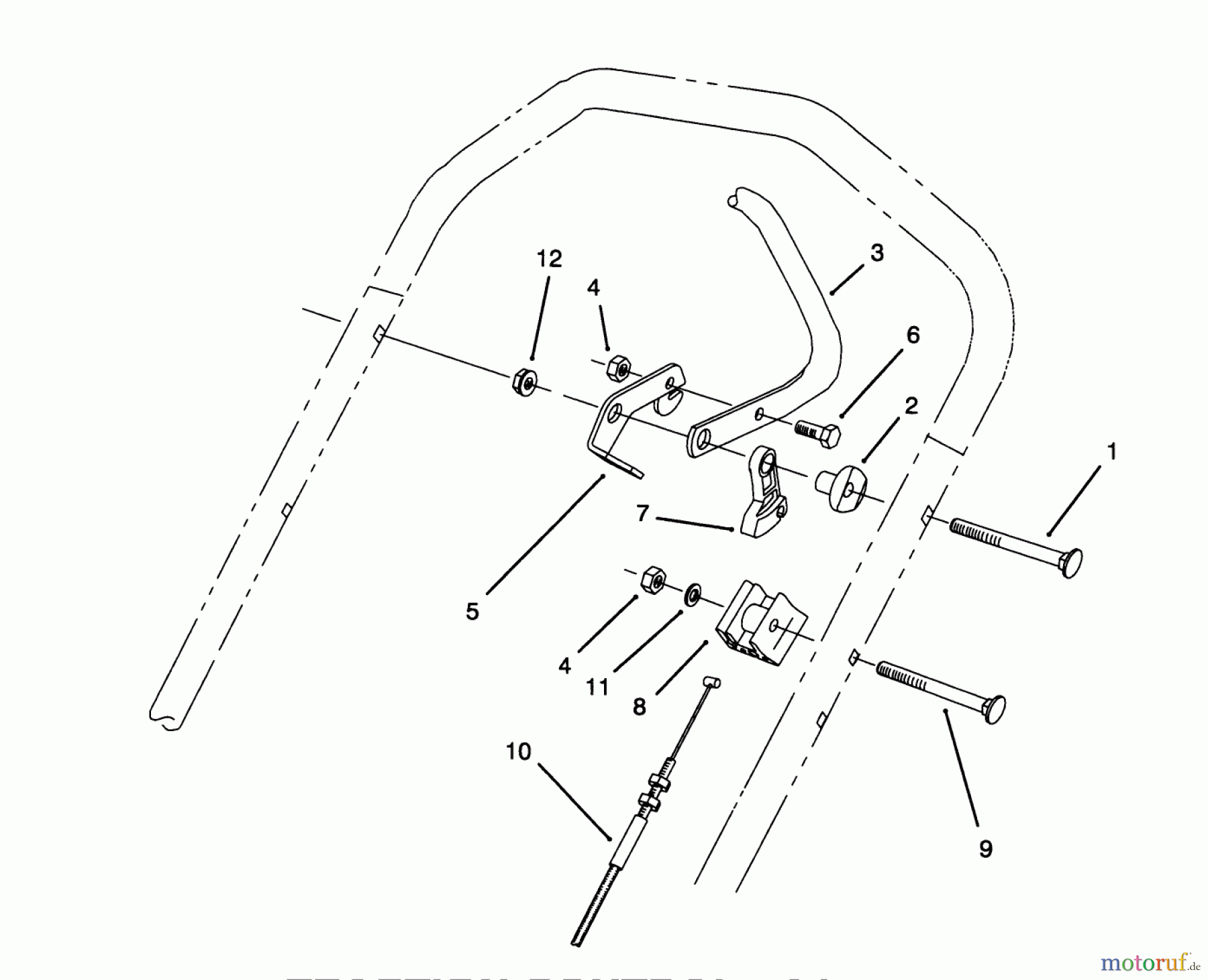  Toro Neu Mowers, Walk-Behind Seite 2 26630B - Toro Lawnmower, 1994 (4900001-4999999) TRACTION CONTROL ASSEMBLY