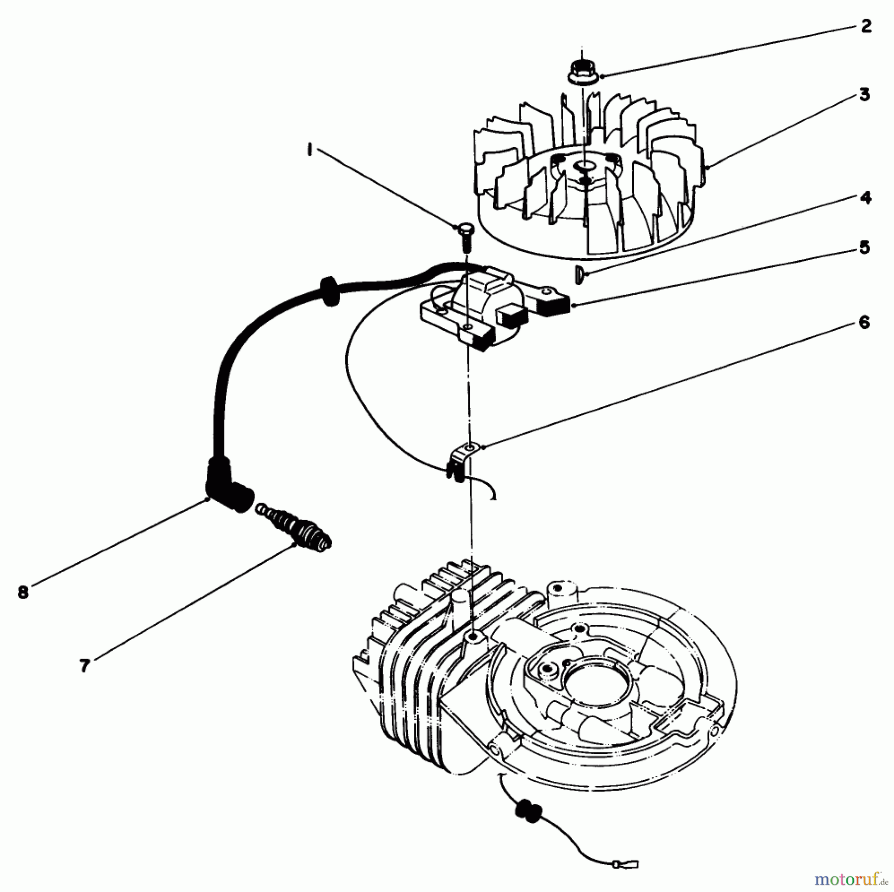  Toro Neu Mowers, Walk-Behind Seite 2 26640B - Toro Lawnmower, 1993 (3900001-3999999) IGNITION ASSEMBLY (MODEL NO. 47PN2-6)