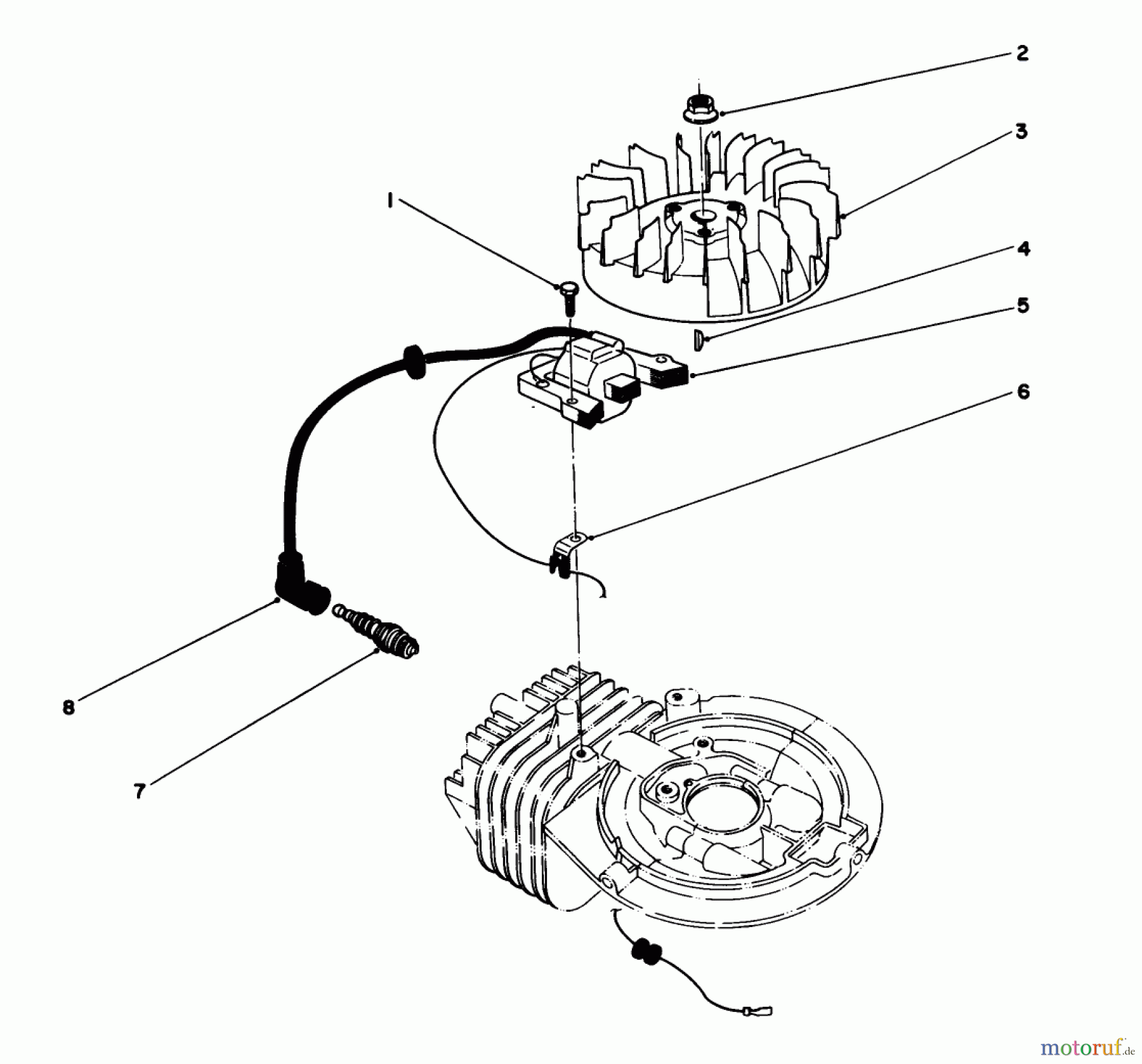  Toro Neu Mowers, Walk-Behind Seite 2 26640B - Toro Lawnmower, 1994 (4900001-4999999) IGNITION ASSEMBLY (MODEL NO. 47PP3-6)