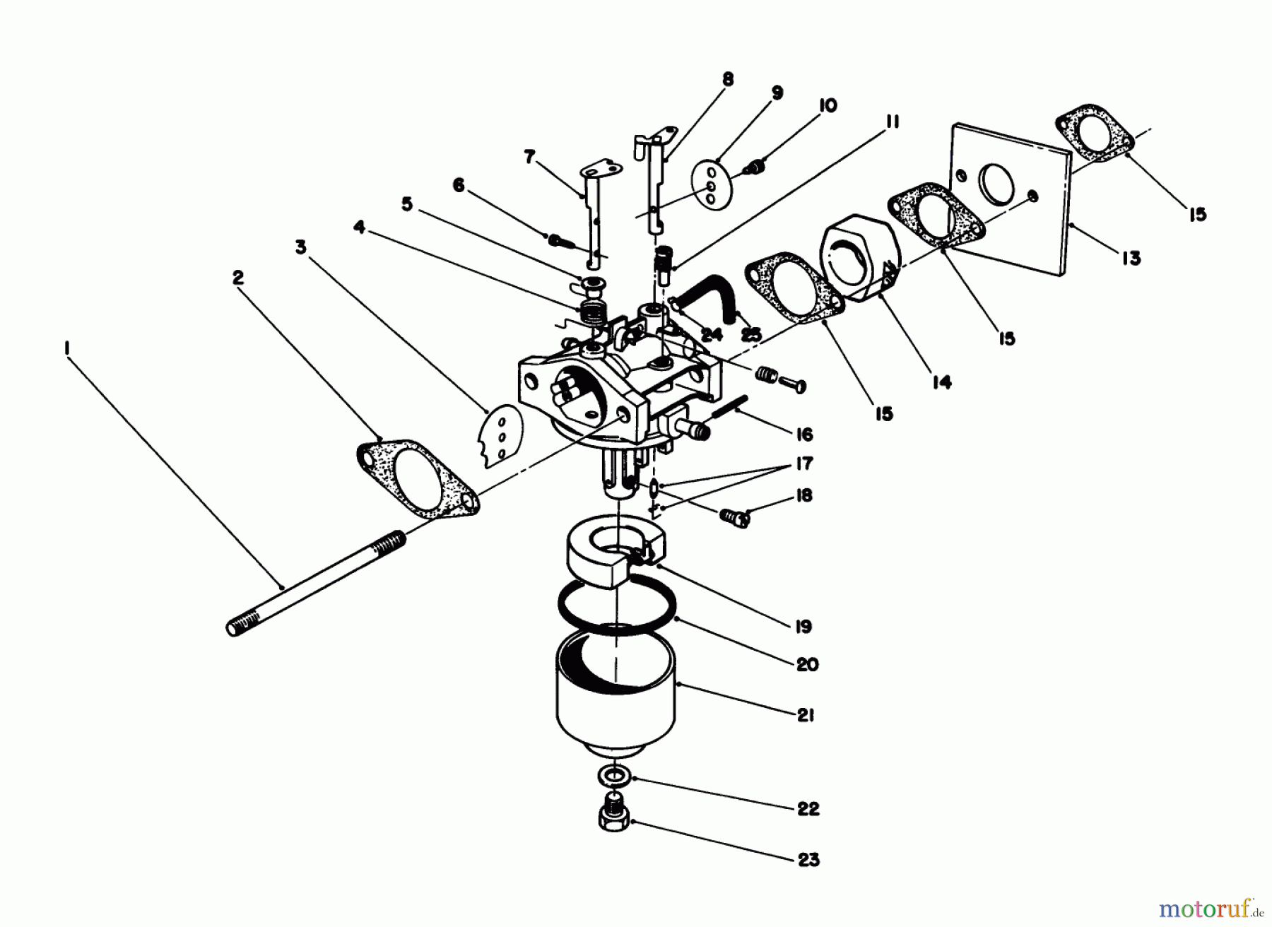  Toro Neu Mowers, Walk-Behind Seite 2 26640BC - Toro Lawnmower, 1995 (5900001-5999999) CARBURETOR ASSEMBLY (MODEL NO. 47PR4-6)