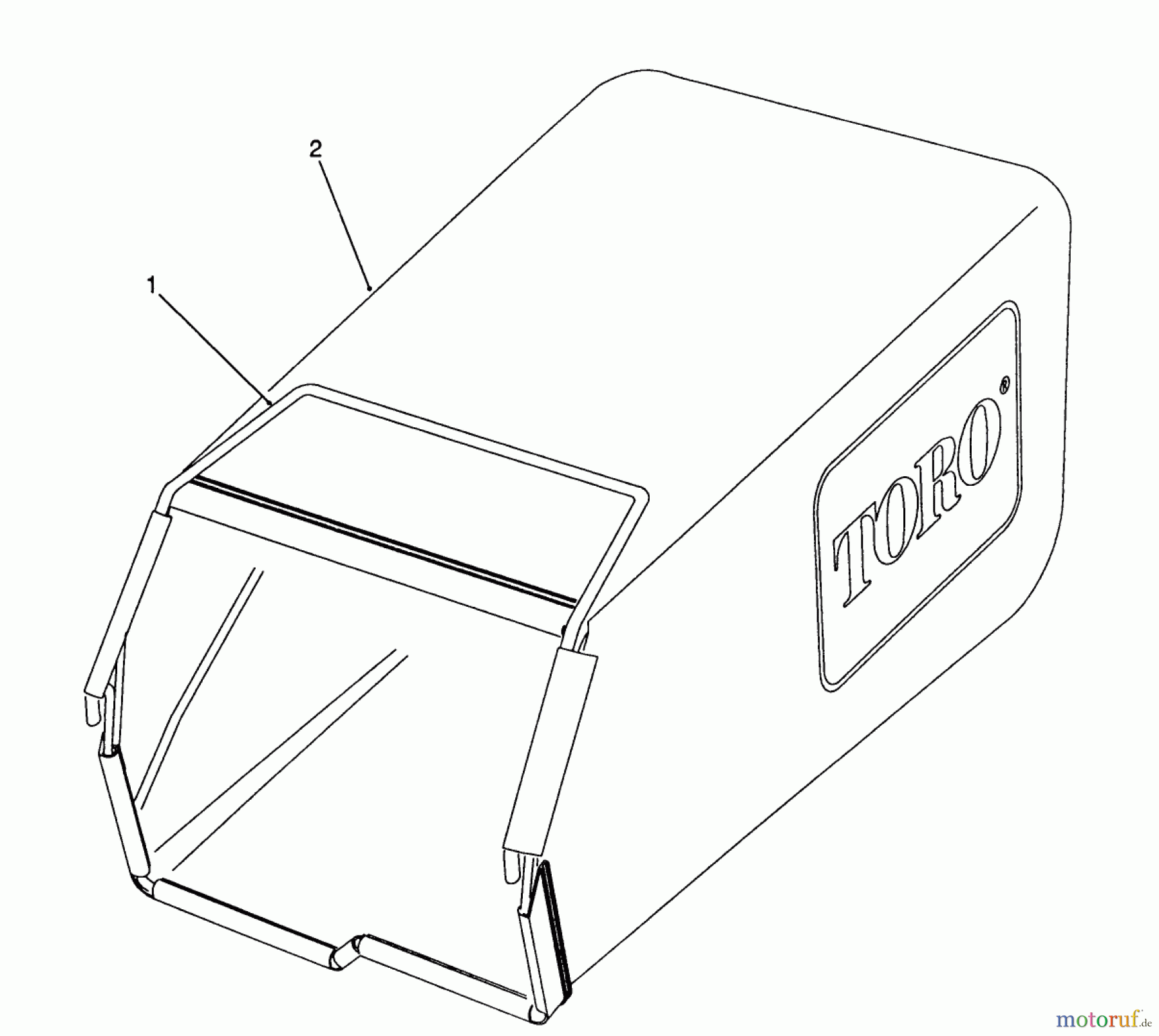  Toro Neu Mowers, Walk-Behind Seite 2 26680 - Toro Lawnmower, 1990 (0000001-0999999) GRASS BAG ASSEMBLY