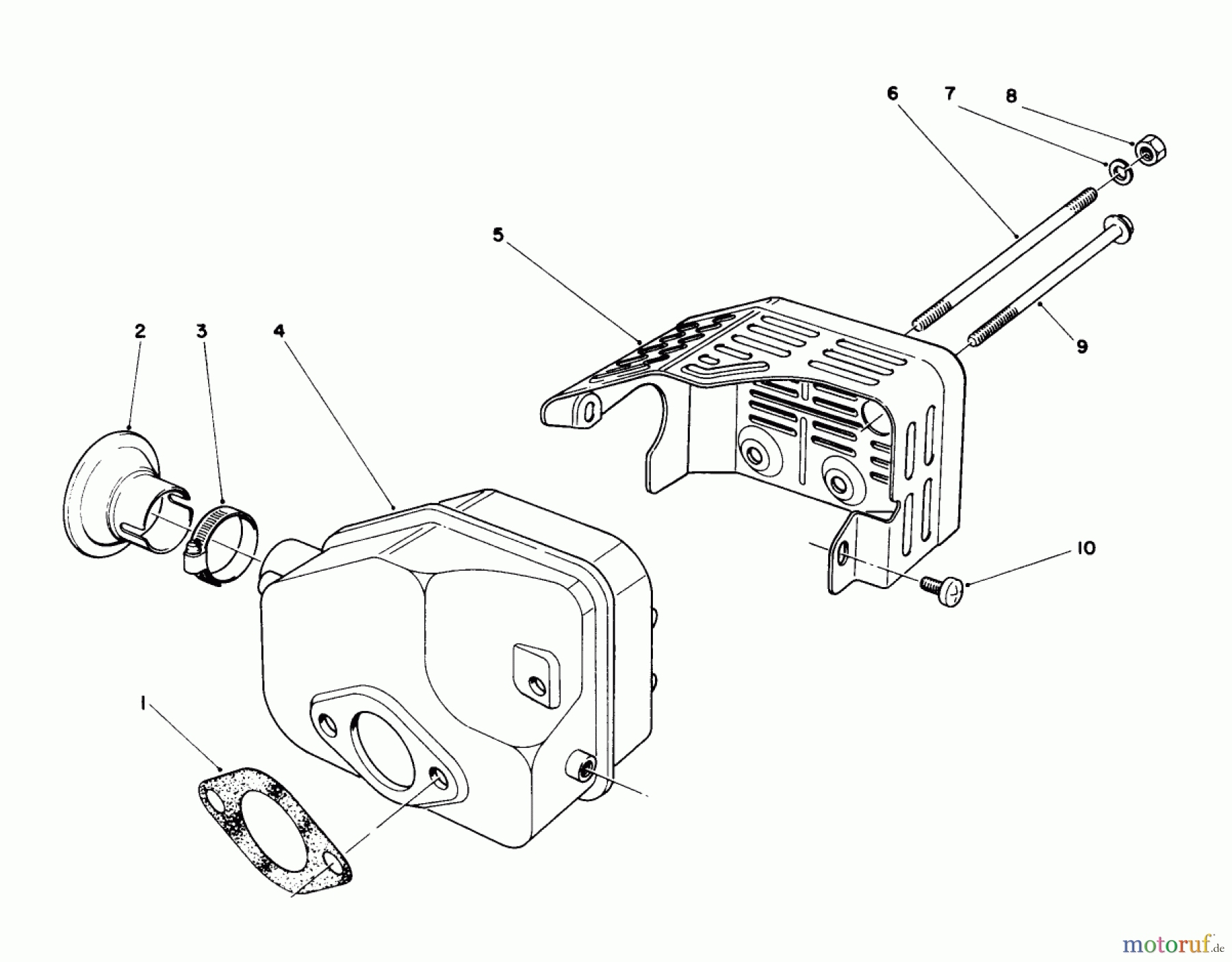  Toro Neu Mowers, Walk-Behind Seite 2 26680 - Toro Lawnmower, 1990 (0000001-0999999) MUFFLER ASSEMBLY (ENGINE NO. 47PK9)