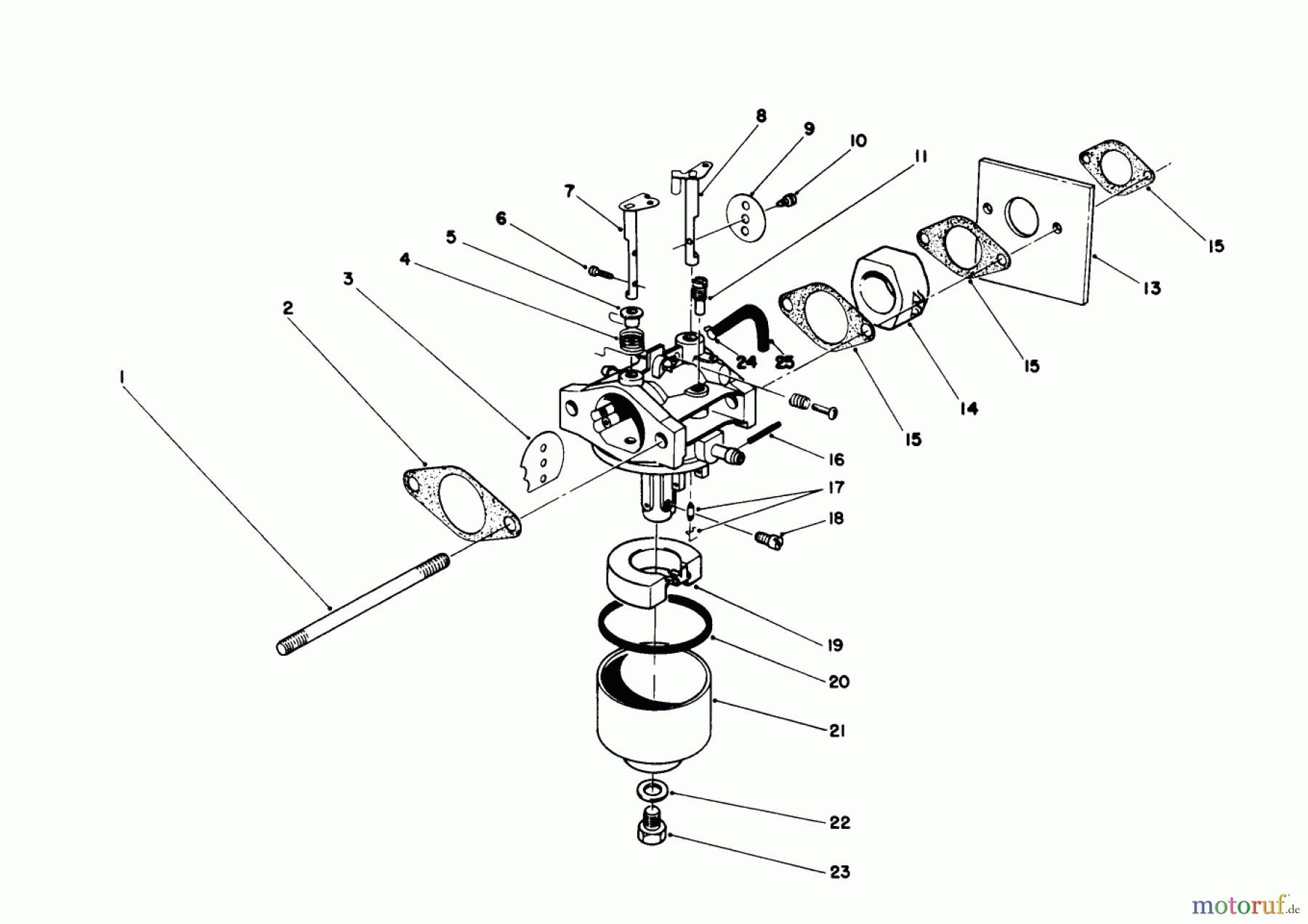  Toro Neu Mowers, Walk-Behind Seite 2 26683 - Toro Lawnmower, 1991 (1000001-1999999) CARBURETOR ASSEMBLY (ENGINE NO. 47PL0-2)