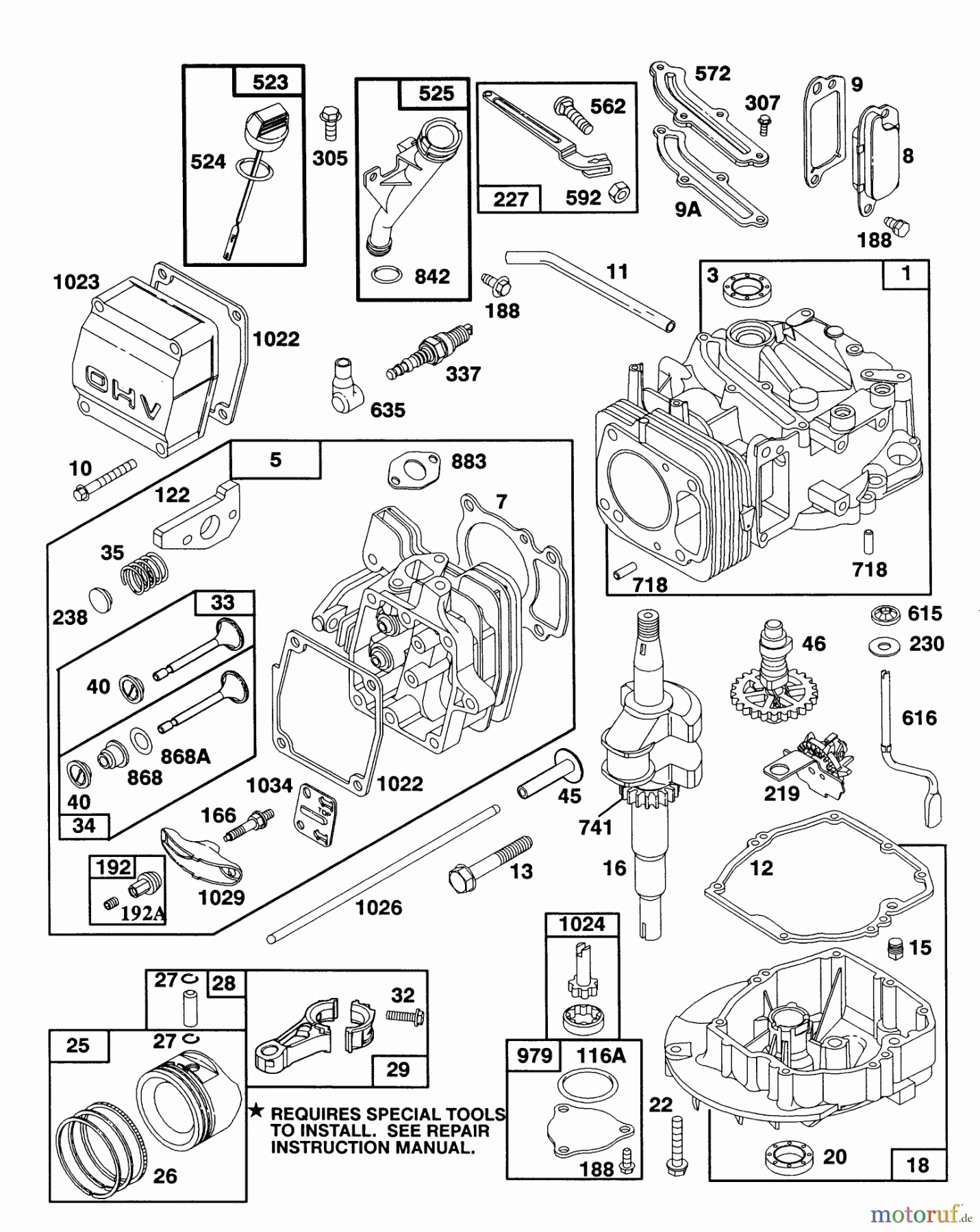  Toro Neu Mowers, Walk-Behind Seite 2 27502 - Toro Lawnmower, 1991 (1000001-1999999) ENGINE GTS-150 77-8990 #1