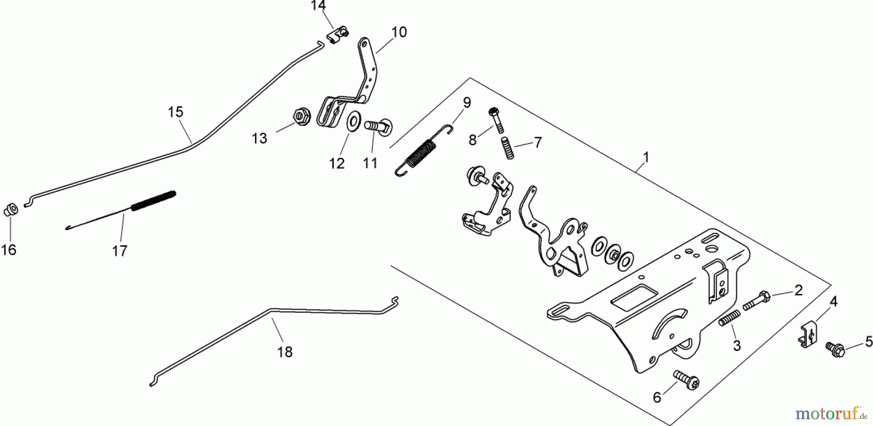  Toro Neu Mowers, Zero-Turn 74370 (Z5000) - Toro TimeCutter Z5000 Riding Mower, 2007 (270000001-270999999) ENGINE CONTROL ASSEMBLY KOHLER SV610-0020