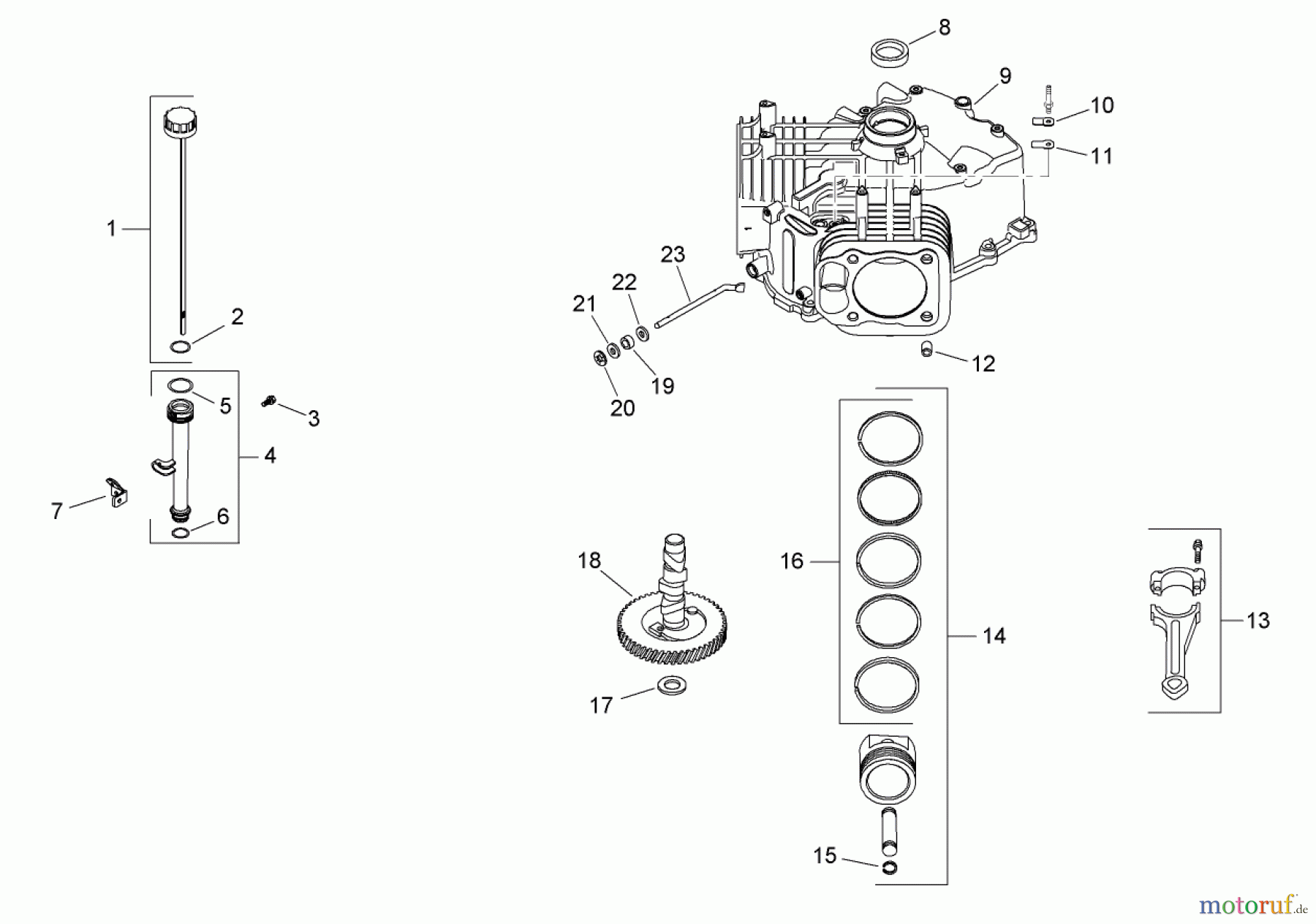  Toro Neu Mowers, Zero-Turn 74399 (Z5020) - Toro TimeCutter Z5020 Riding Mower, 2008 (280000001-280999999) CRANKCASE ASSEMBLY KOHLER SV720-0032