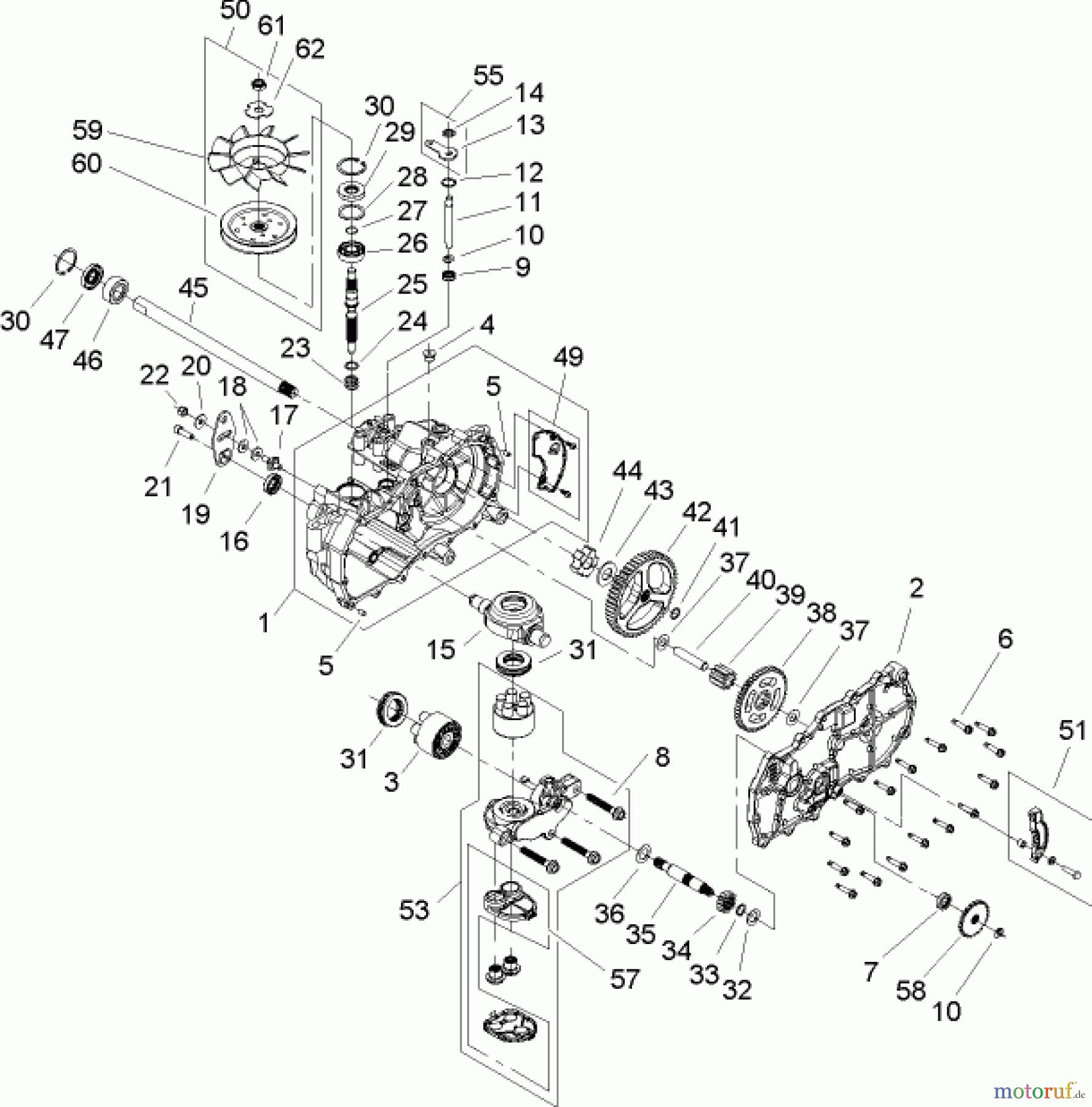  Toro Neu Mowers, Zero-Turn 74403 (Z420) - Toro TimeCutter Z420 Riding Mower, 2005 (250000001-250999999) LH HYDROSTAT ASSEMBLY PART NO. 108-2394