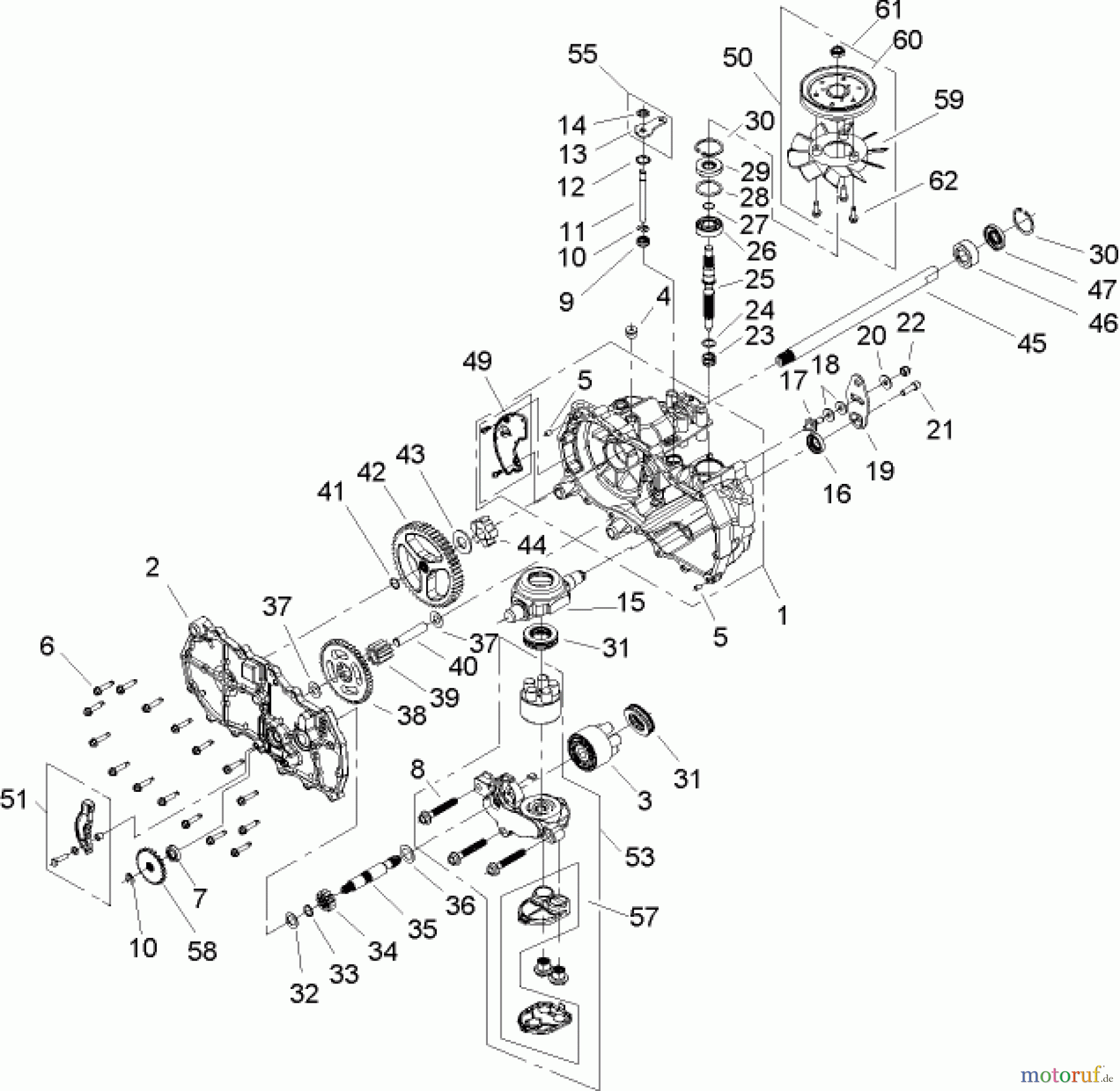  Toro Neu Mowers, Zero-Turn 74403 (Z420) - Toro TimeCutter Z420 Riding Mower, 2005 (250000001-250999999) RH HYDROSTAT ASSEMBLY PART NO. 108-2393