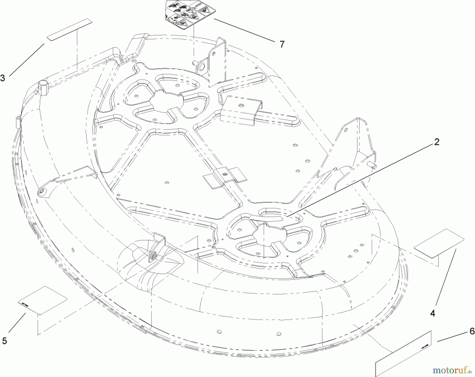  Toro Neu Mowers, Zero-Turn 74403 (Z420) - Toro TimeCutter Z420 Riding Mower, 2006 (260000001-260999999) 42IN DECK ASSEMBLY NO. 110-1890