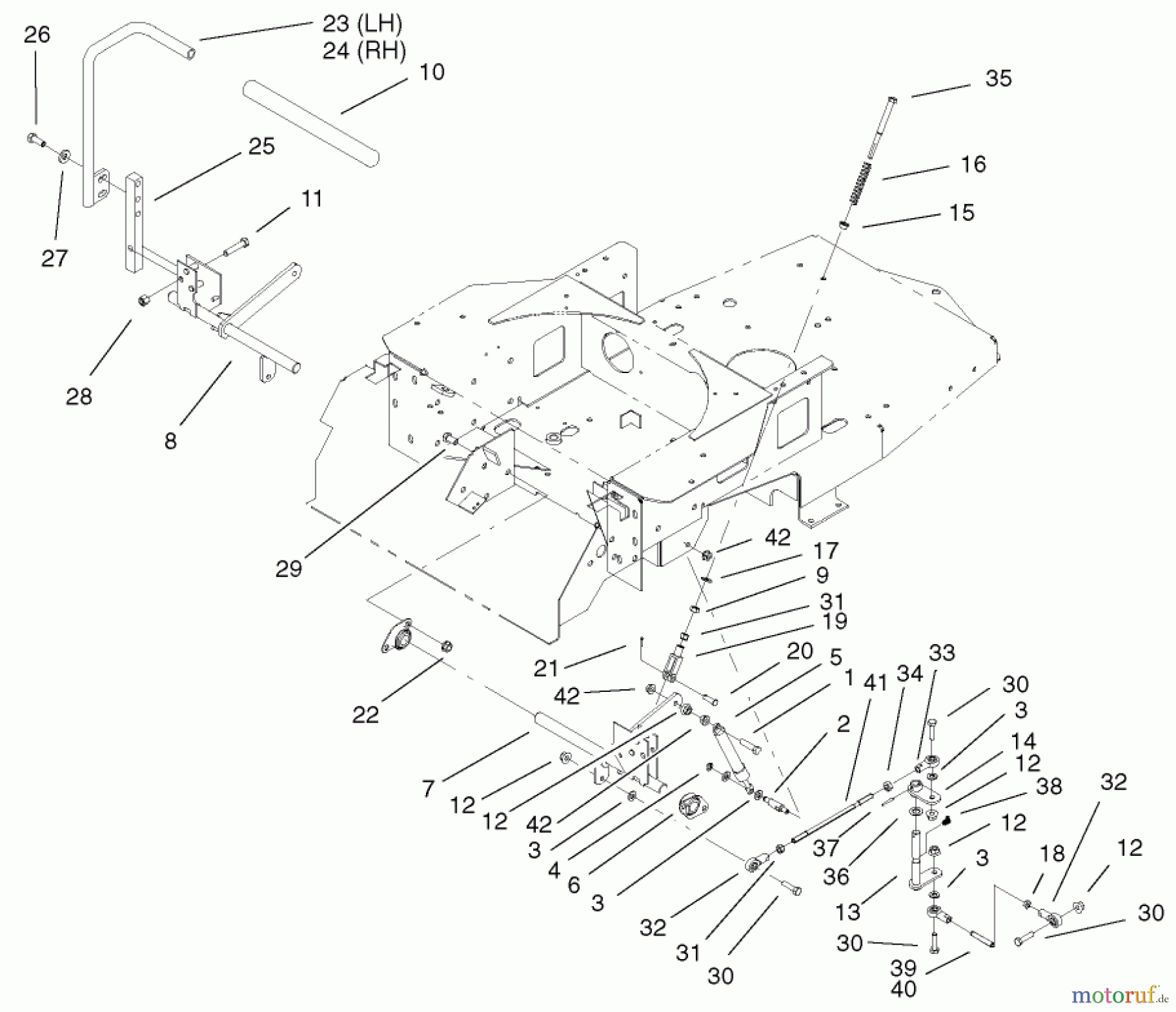  Toro Neu Mowers, Zero-Turn 74601 (Z17-44) - Toro Z17-44 TimeCutter Z Riding Mower, 2002 (220000001-220000912) MOTION CONTROL ASSEMBLY