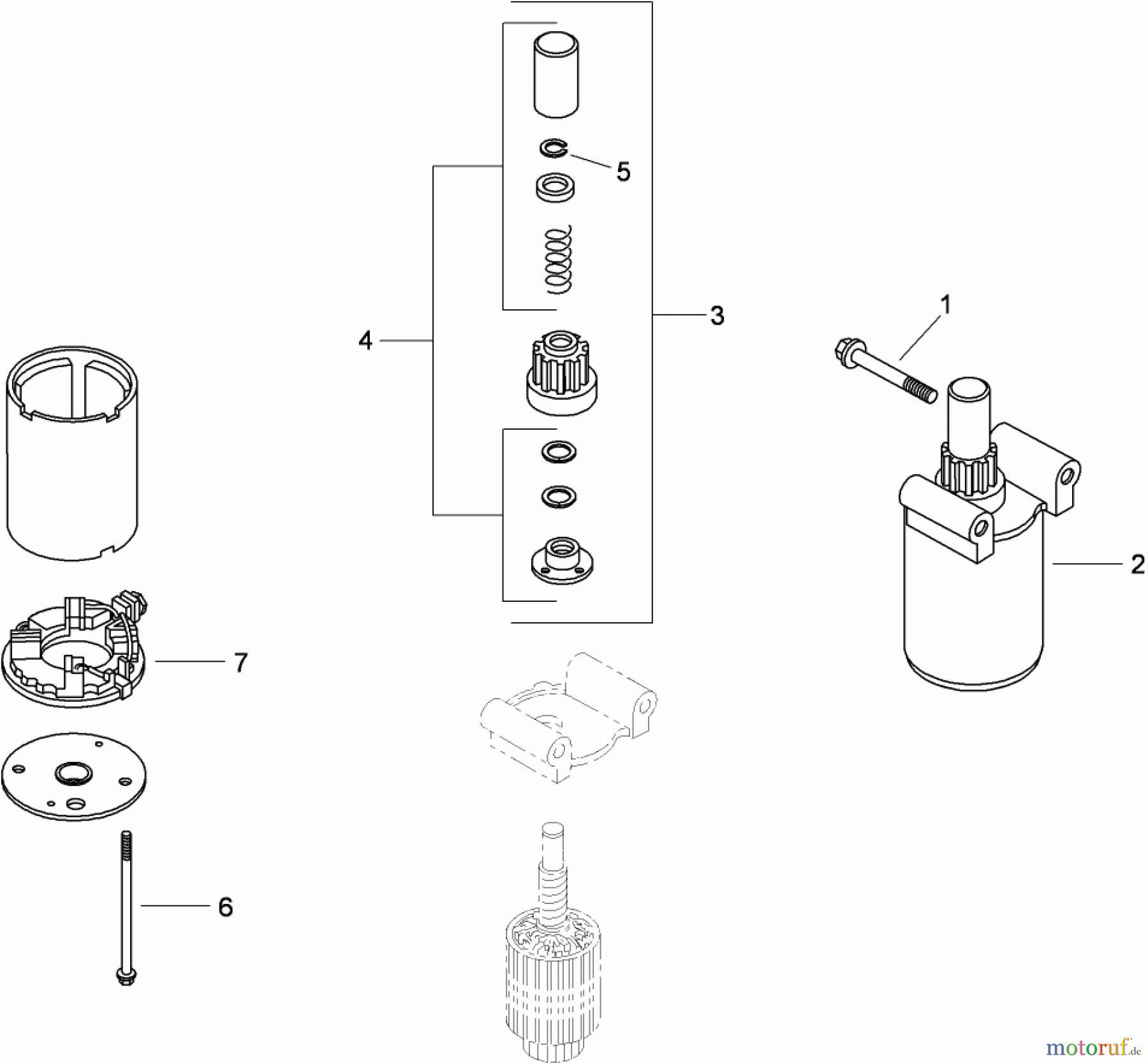  Toro Neu Mowers, Zero-Turn 74816 (Z4800) - Toro TITAN Z4800 Zero-Turn-Radius Riding Mower, 2008 (280000001-280999999) STARTER ASSEMBLY KOHLER SV820-0012