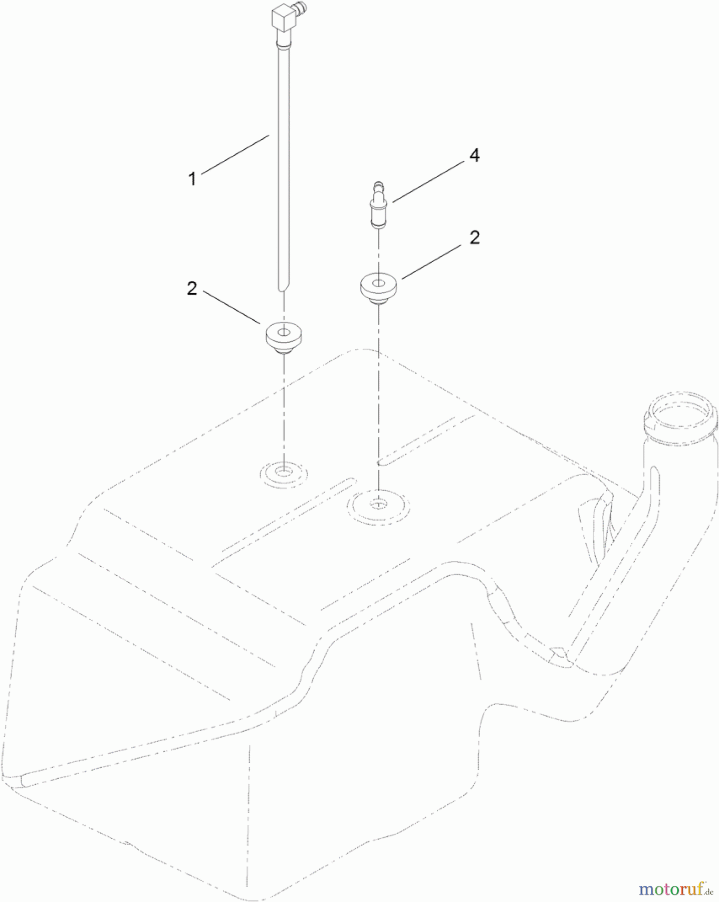  Toro Neu Mowers, Zero-Turn 74871 (MX4880) - Toro TITAN MX4880 Zero-Turn-Radius Riding Mower, 2011 (311000001-311999999) MULTI LAYER FUEL TANK ASSEMBLY NO. 117-7352