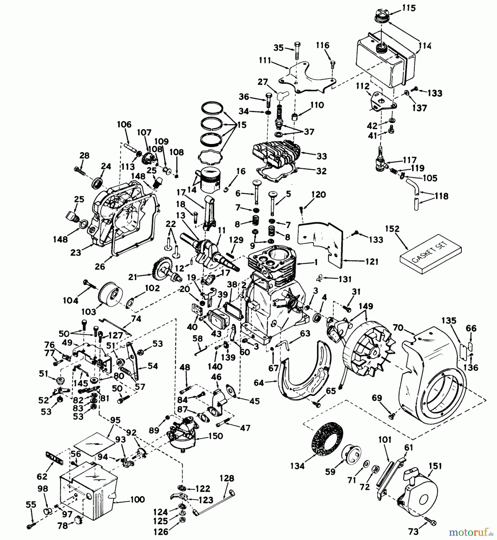  Toro Neu Snow Blowers/Snow Throwers Seite 1 31301 - Toro Snowhound, 1970 (0000001-0999999) ENGINE H35-45228F