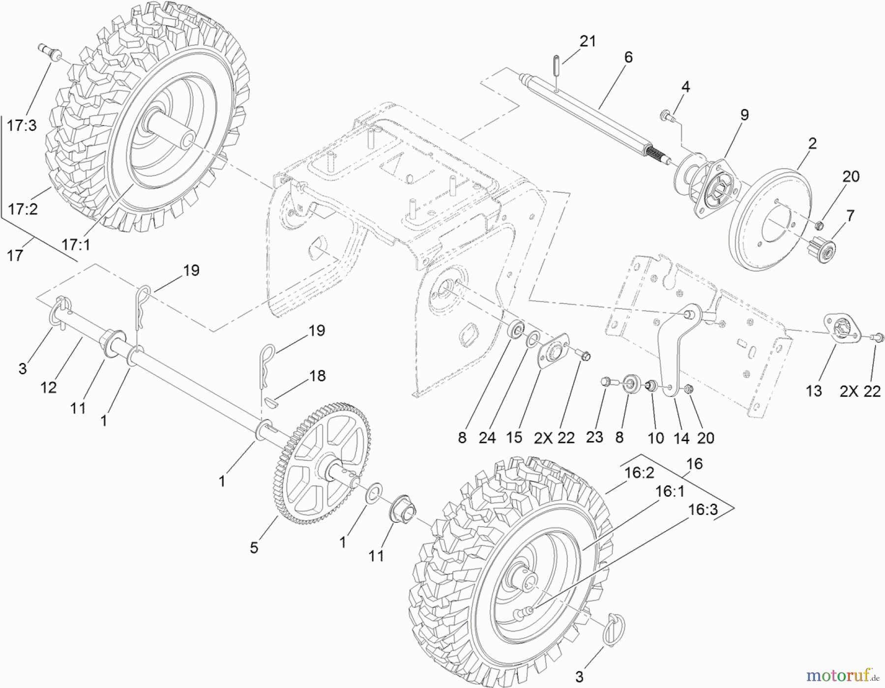  Toro Neu Snow Blowers/Snow Throwers Seite 1 37771 - Toro Power Max 726 OE Snowthrower, 2013 (SN 313000001-313999999) DRIVE ASSEMBLY