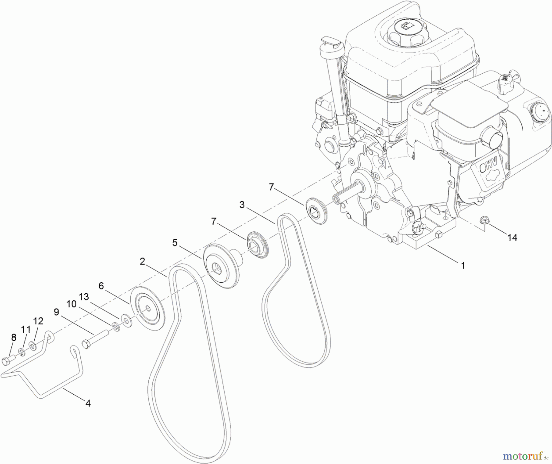  Toro Neu Snow Blowers/Snow Throwers Seite 1 37771 - Toro Power Max 726 OE Snowthrower, 2013 (SN 313000001-313999999) ENGINE ASSEMBLY