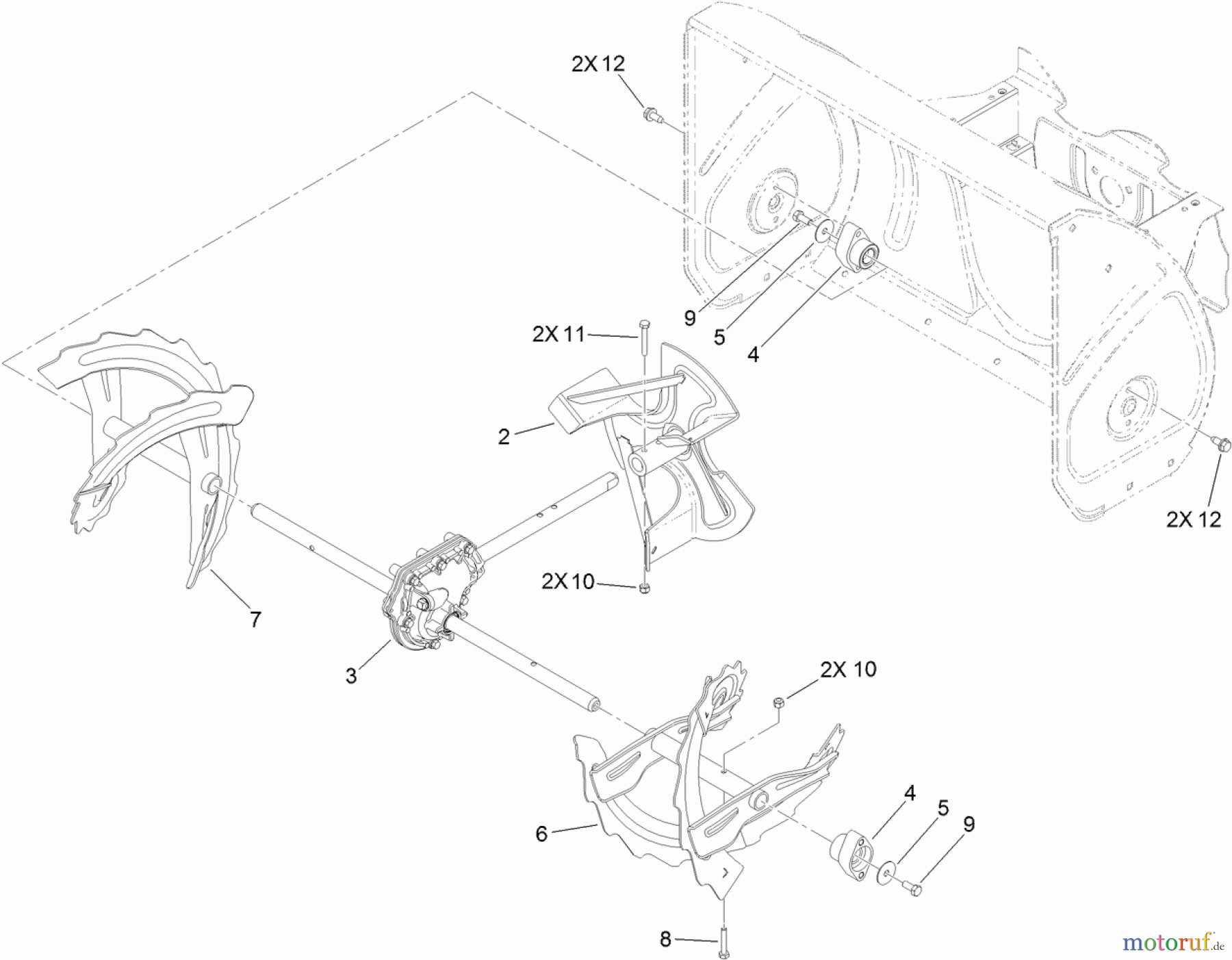  Toro Neu Snow Blowers/Snow Throwers Seite 1 37771 - Toro Power Max 726 OE Snowthrower, 2013 (SN 313000001-313999999) GEARBOX, AUGER AND IMPELLER ASSEMBLY