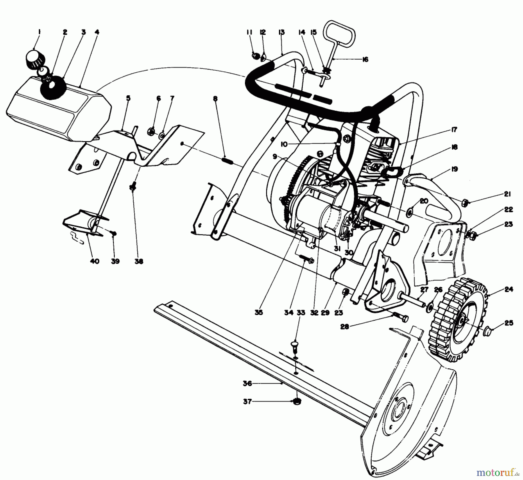  Toro Neu Snow Blowers/Snow Throwers Seite 1 38030 - Toro Snow Master 20, 1978 (8000001-8999999) ENGINE ASSEMBLY (MODEL 38030)