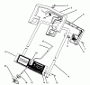 Toro 38025 (1800) - 1800 Power Curve Snowthrower, 1996 (69000001-69999999) Spareparts HANDLE ASSEMBLY