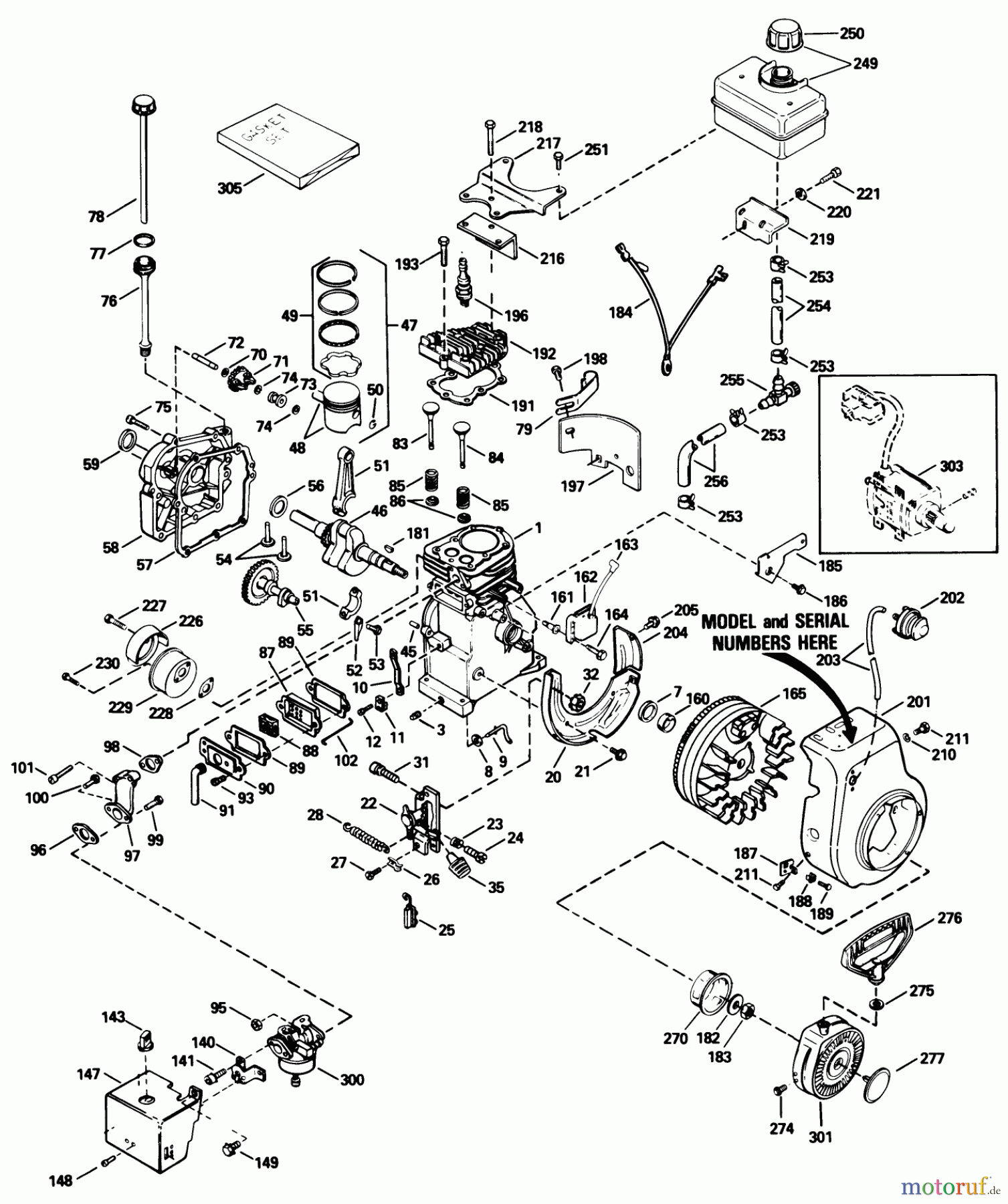  Toro Neu Snow Blowers/Snow Throwers Seite 1 38035 (3521) - Toro 3521 Snowthrower, 1989 (9000001-9999999) ENGINE TECUMSEH MODEL H35-45598T