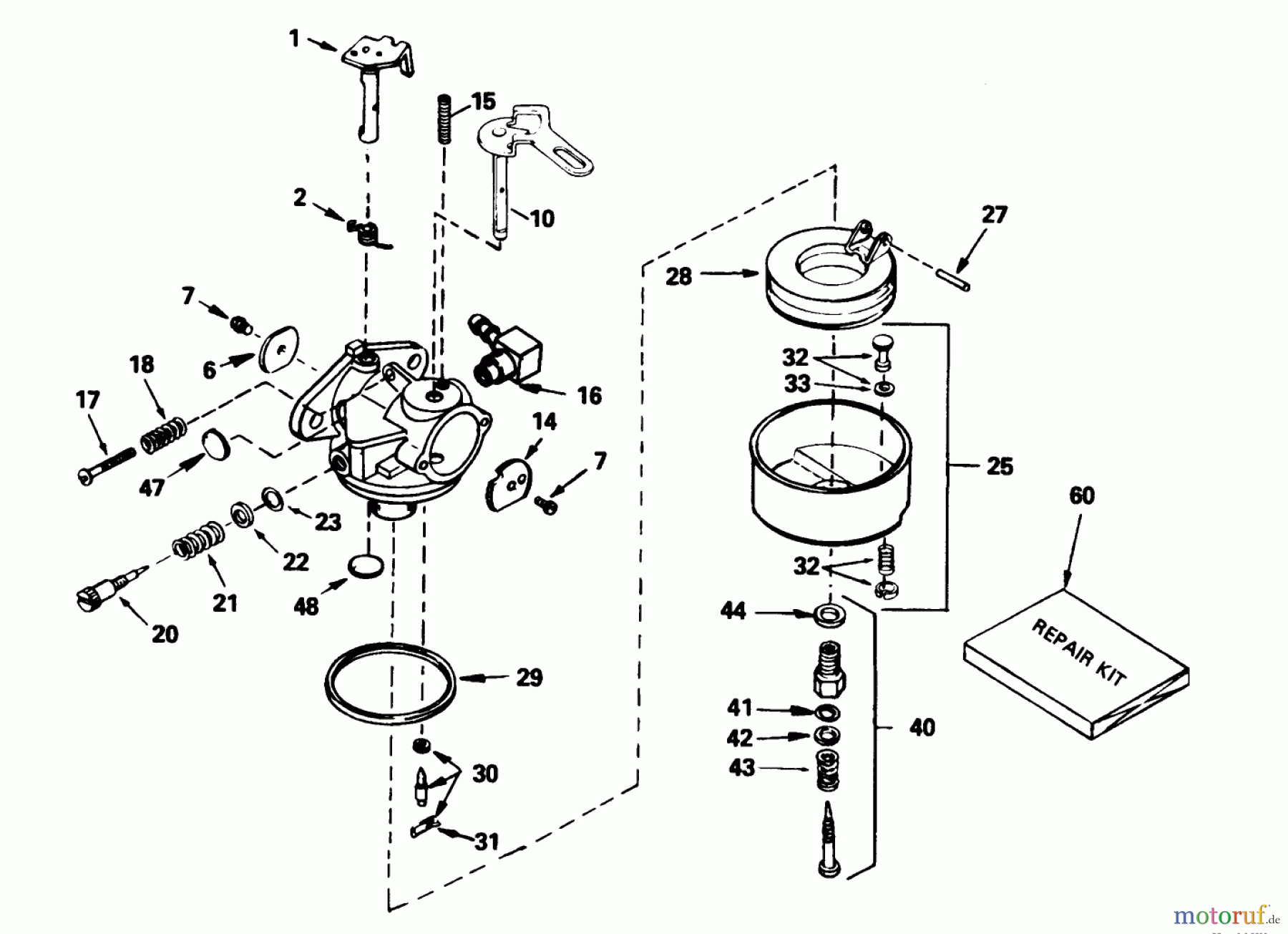  Toro Neu Snow Blowers/Snow Throwers Seite 1 38052 (521) - Toro 521 Snowthrower, 1994 (4900001-4999999) CARBURETOR NO. 632107A