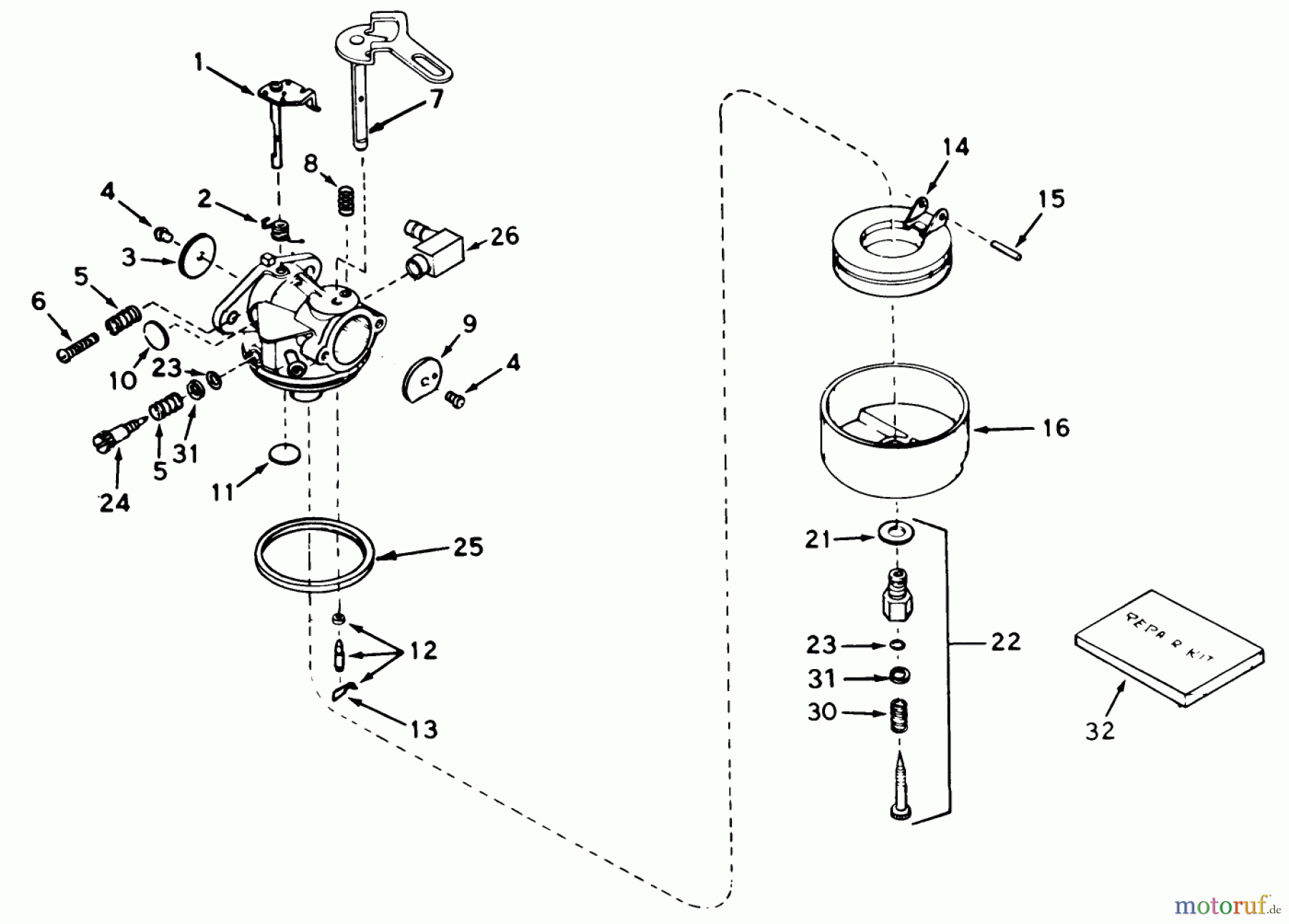  Toro Neu Snow Blowers/Snow Throwers Seite 1 38056 (521) - Toro 521 Snowthrower, 1984 (4000001-4999999) CARBURETOR NO. 632107