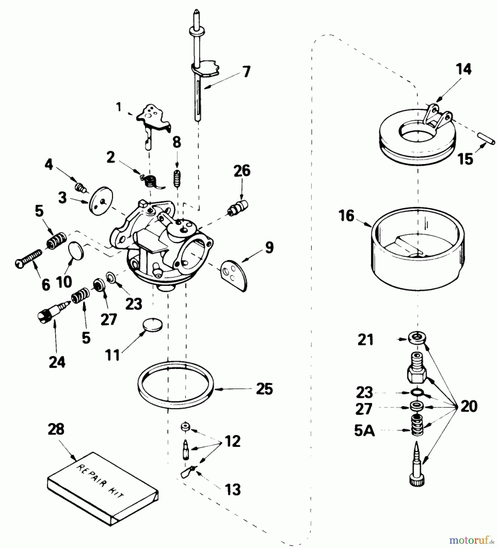  Toro Neu Snow Blowers/Snow Throwers Seite 1 38065 (624) - Toro 624 Snowthrower, 1989 (9000001-9999999) CARBURETOR NO. 632379