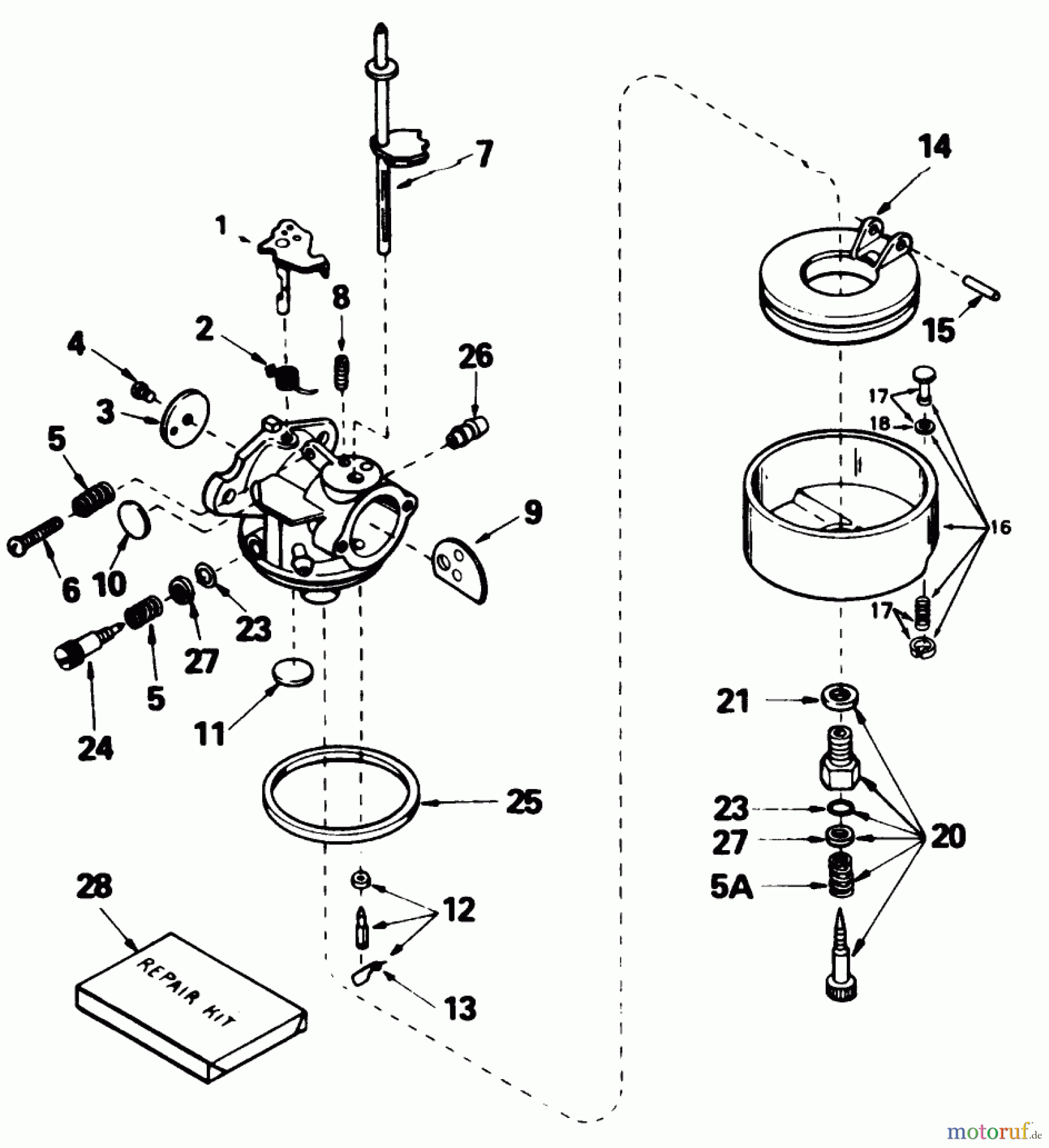  Toro Neu Snow Blowers/Snow Throwers Seite 1 38073 (724) - Toro 724 Snowthrower, 1996 (6900001-6999999) CARBURETOR NO. 632371A