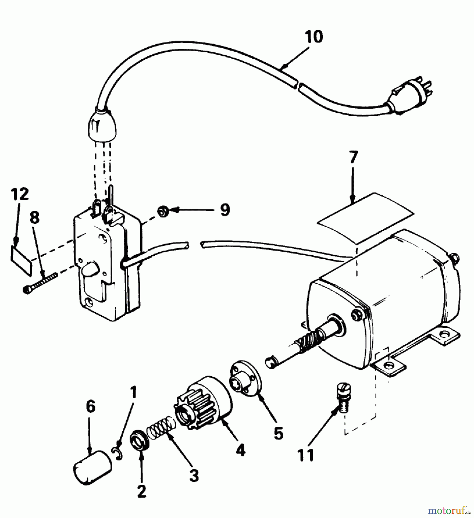  Toro Neu Snow Blowers/Snow Throwers Seite 1 38080 (824) - Toro 824 Snowthrower, 1985 (5000001-5999999) STARTER MOTOR 110V KIT NO. 37-4810 (CANADA ONLY)