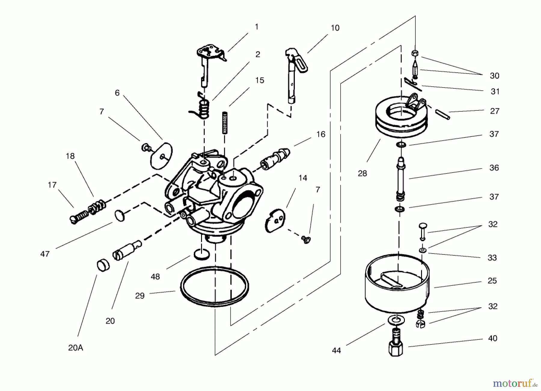  Toro Neu Snow Blowers/Snow Throwers Seite 1 38084 (824XL) - Toro 824XL Power Throw Snowthrower, 1998 (8900001-8999999) CARBURETOR TECUMSEH #640052