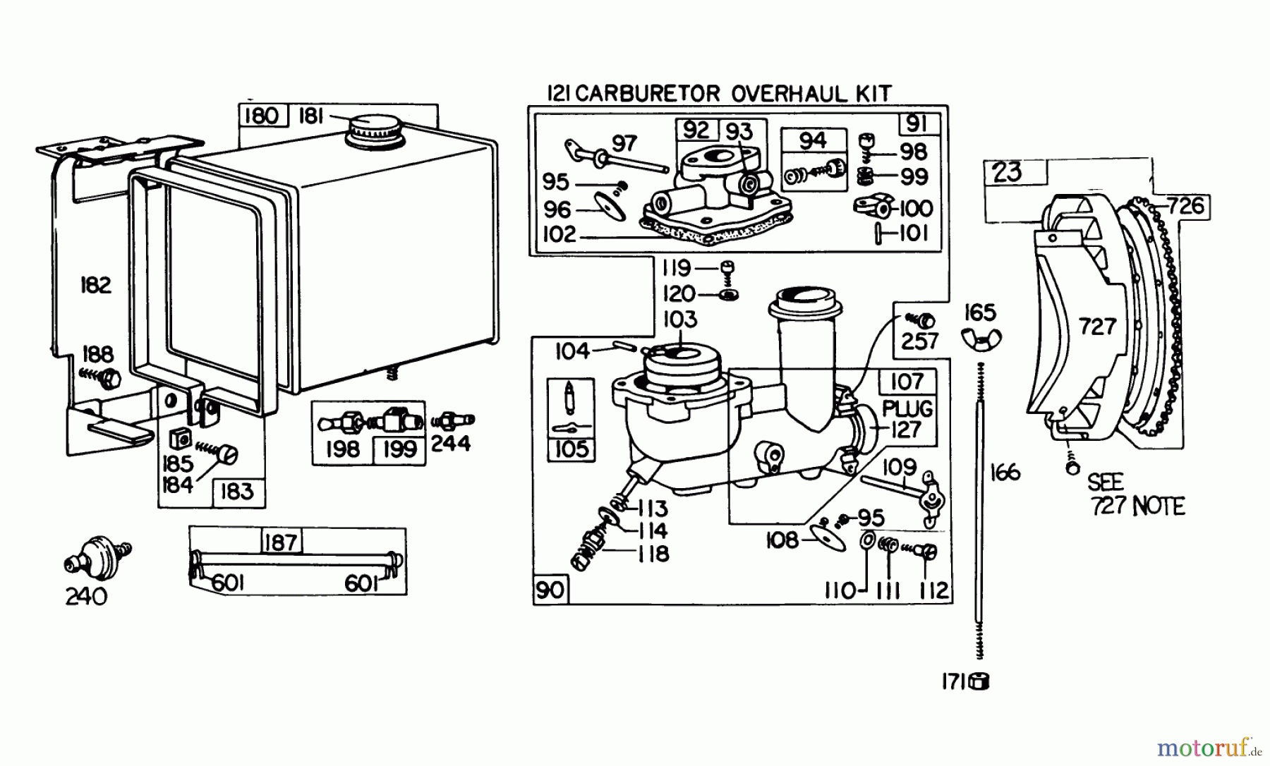  Toro Neu Snow Blowers/Snow Throwers Seite 1 38090 (1132) - Toro 1132 Snowthrower, 1979 (9000001-9999999) ENGINE BRIGGS & STRATTON MODEL NO. 252412 TYPE NO. 0134-01 (11 H.P. SNOWTHROWER MODEL 38090) #3