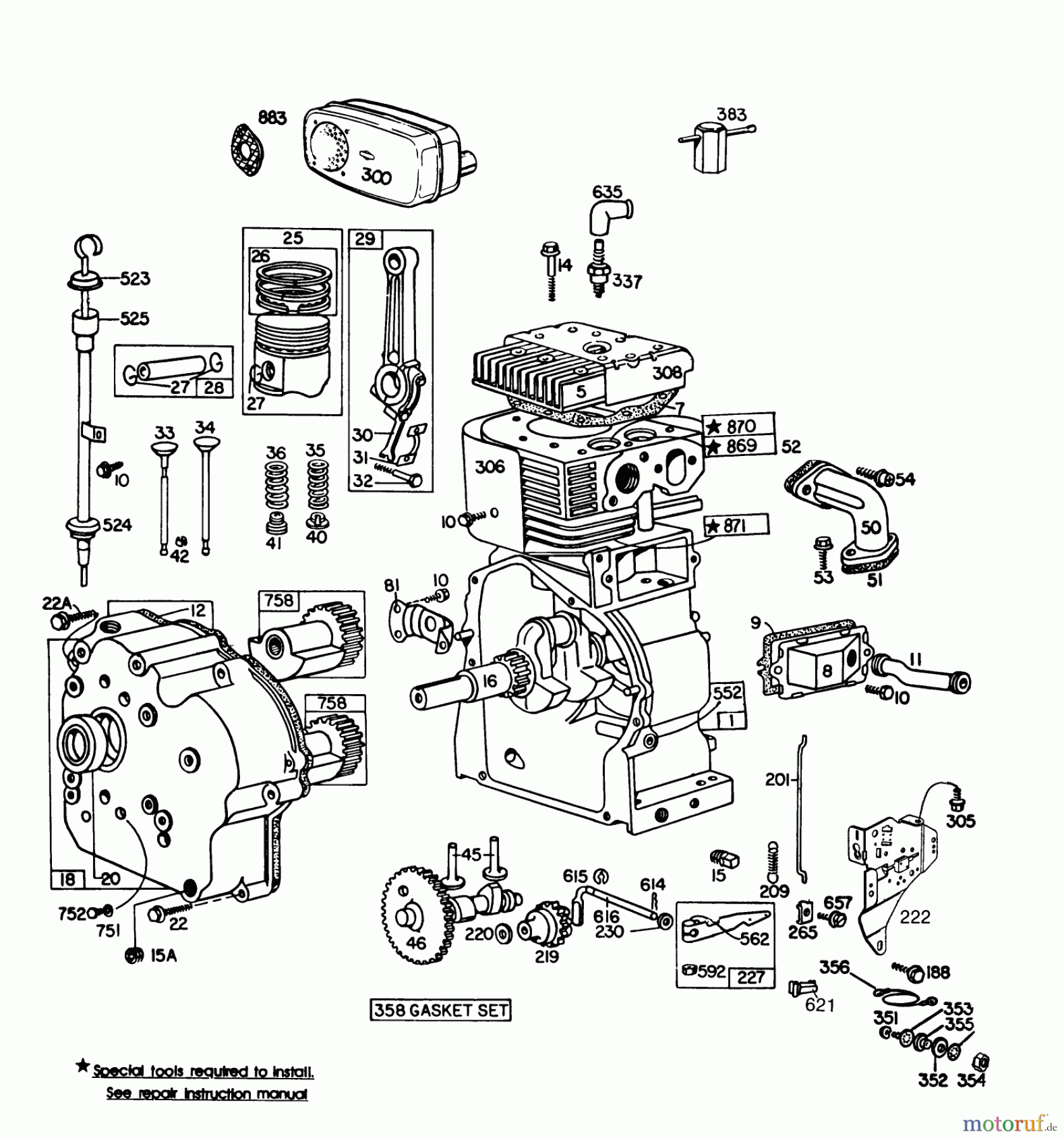  Toro Neu Snow Blowers/Snow Throwers Seite 1 38090 (1132) - Toro 1132 Snowthrower, 1985 (5000001-5999999) ENGINE BRIGGS & STRATTON MODEL NO. 252412-0685-01 #1