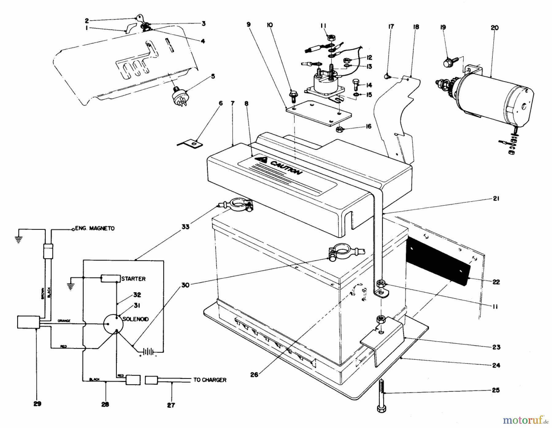  Toro Neu Snow Blowers/Snow Throwers Seite 1 38155 (826) - Toro 826 Snowthrower, 1981 (1000001-1999999) 12 VOLT STARTING MOTOR KIT 37-4640